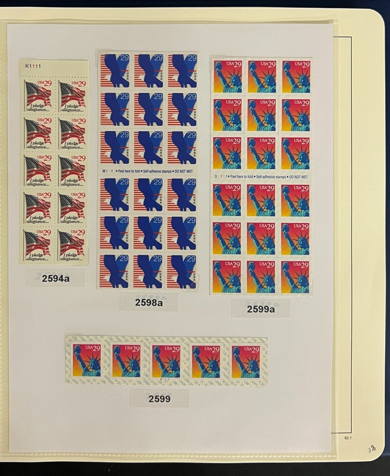 United States Stamp Collection Schaubek Album MNH 1991-1993 ZAYIX