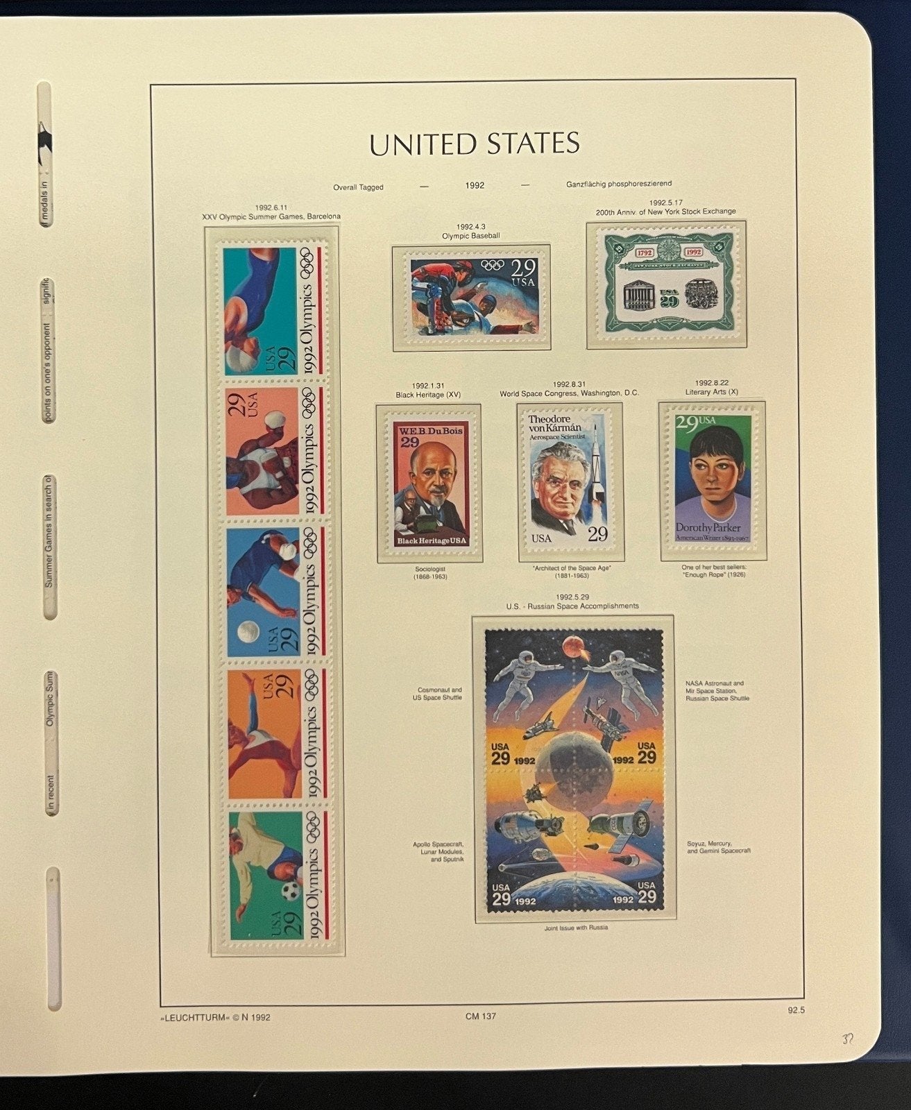 United States Stamp Collection Schaubek Album MNH 1991-1993 ZAYIX