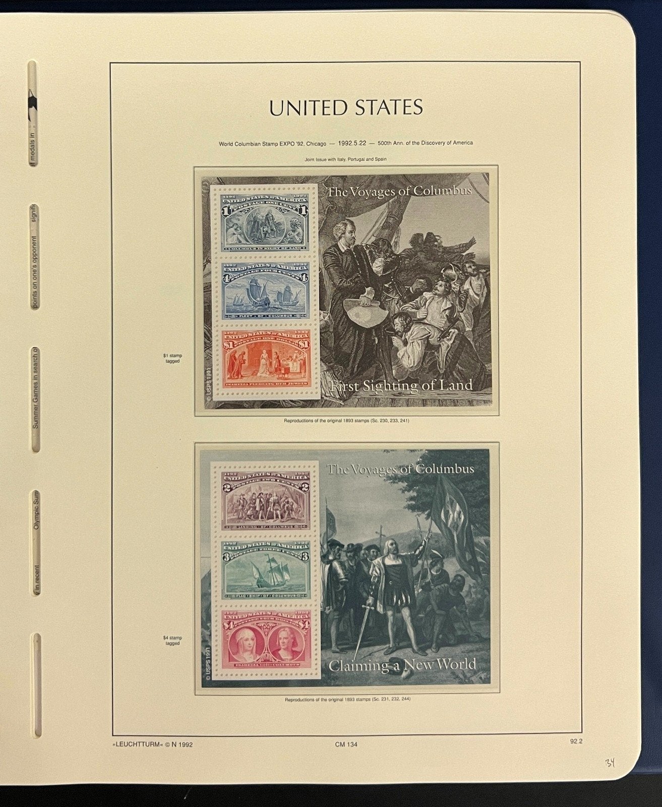 United States Stamp Collection Schaubek Album MNH 1991-1993 ZAYIX
