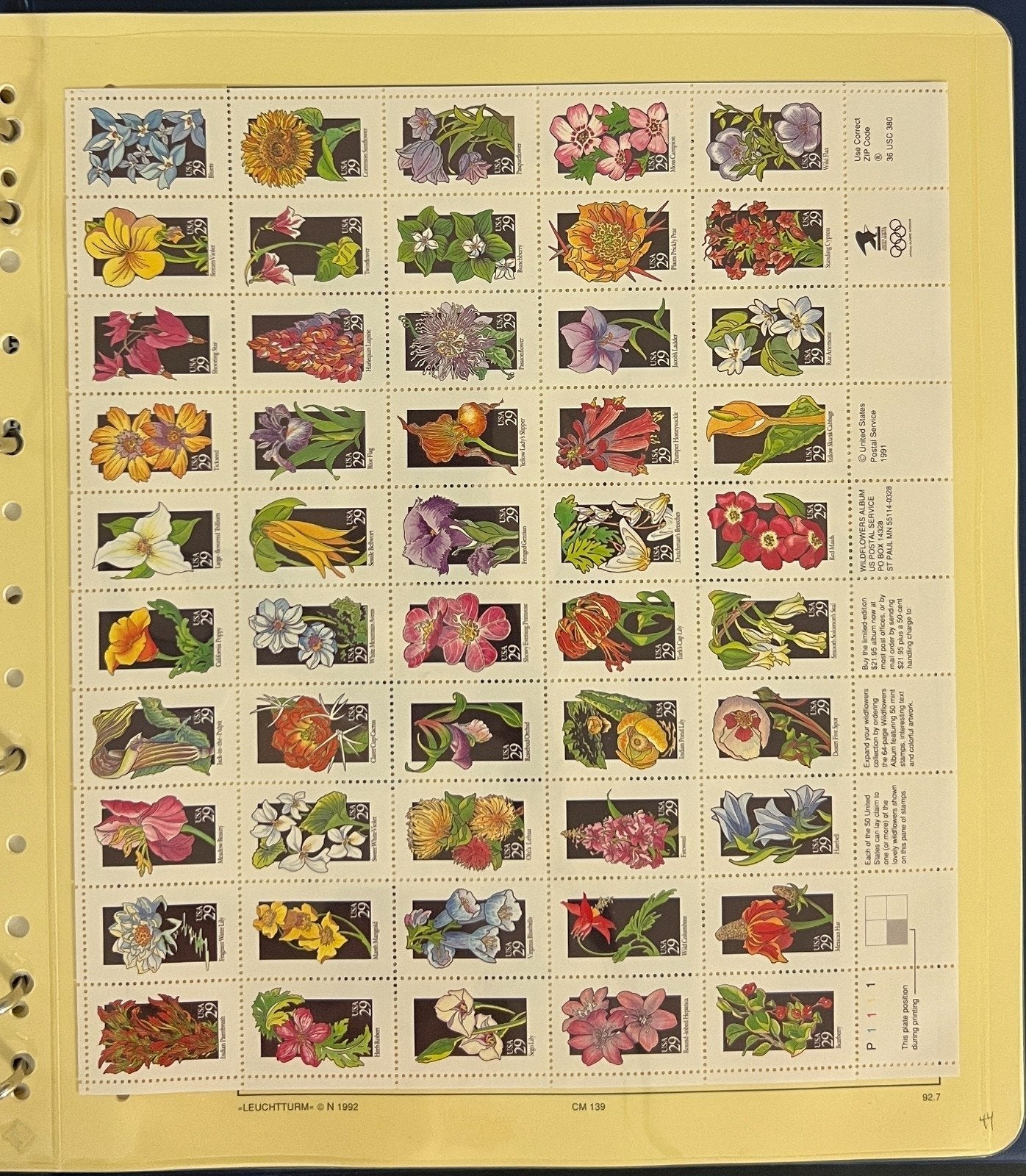 United States Stamp Collection Schaubek Album MNH 1991-1993 ZAYIX