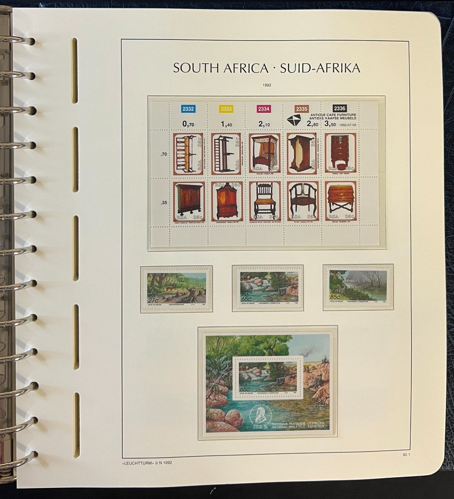 Republic Of South Africa Stamp Collection Lighthouse Album MNH 1982-2000 ZAYIX