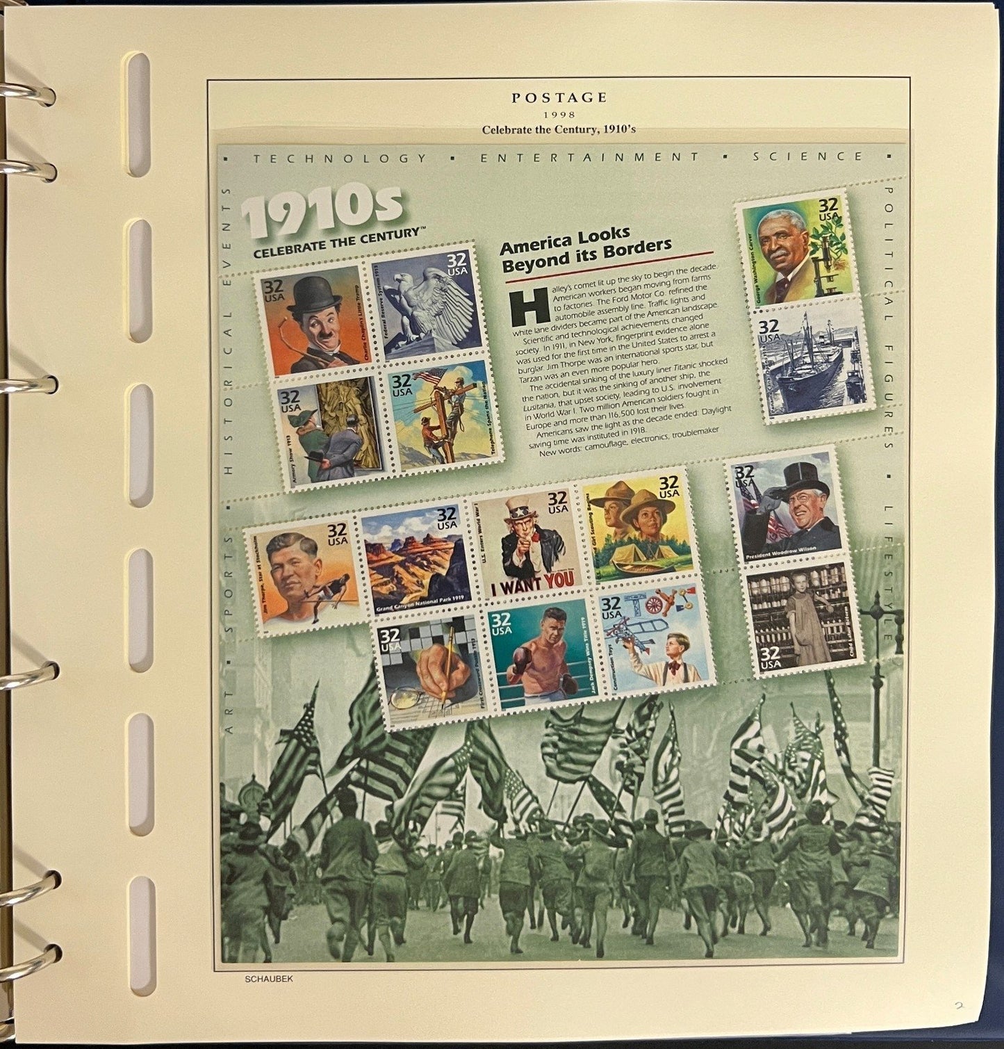 United States Stamp Collection Schaubek Album MNH 1998-1999 ZAYIX
