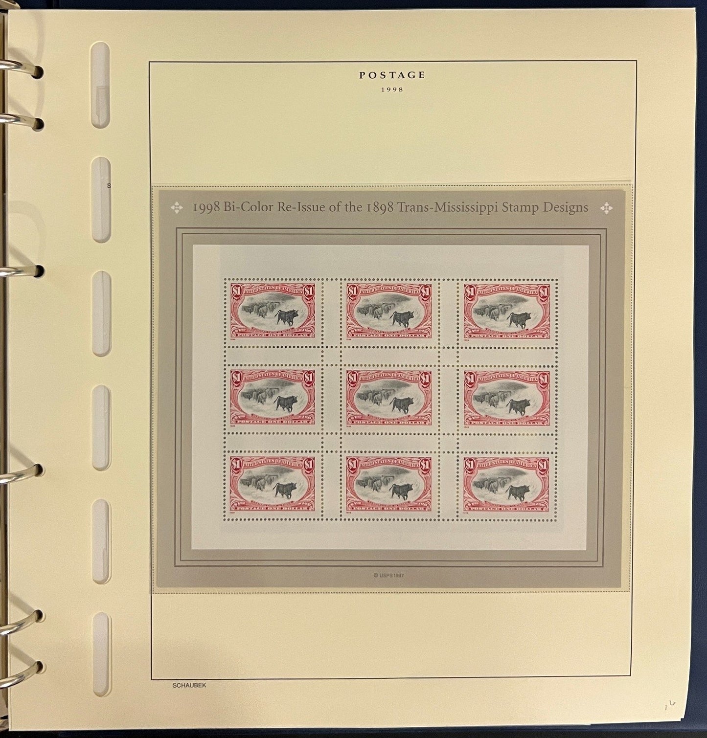 United States Stamp Collection Schaubek Album MNH 1998-1999 ZAYIX