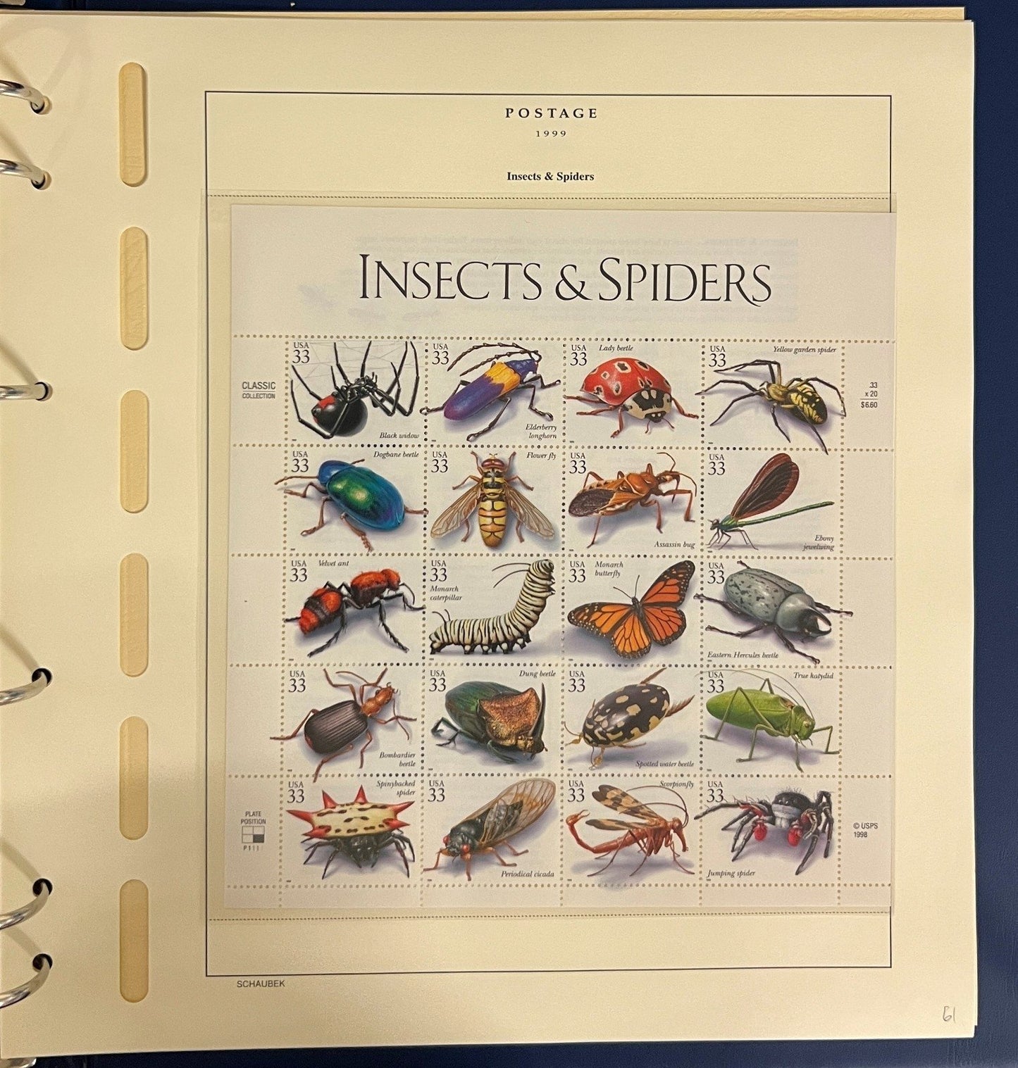 United States Stamp Collection Schaubek Album MNH 1998-1999 ZAYIX