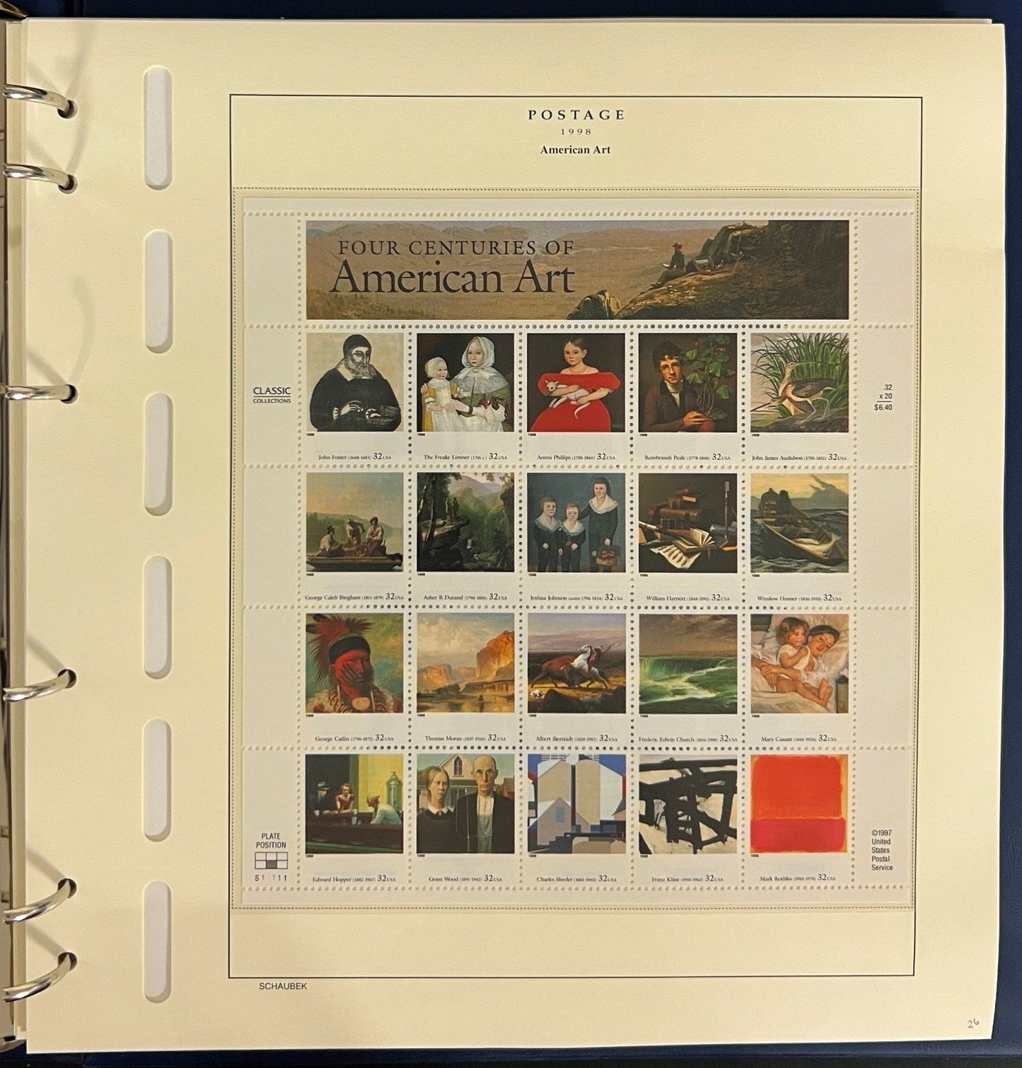 United States Stamp Collection Schaubek Album MNH 1998-1999 ZAYIX