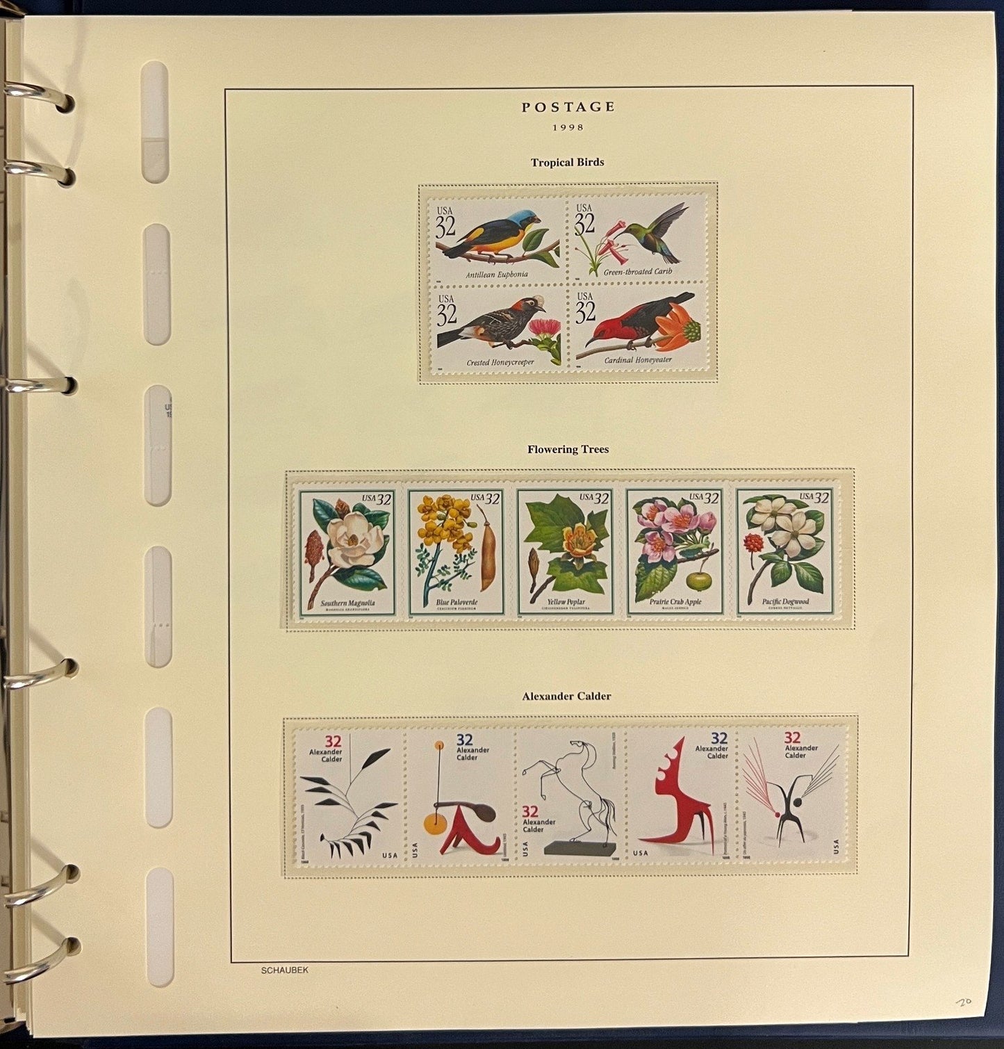 United States Stamp Collection Schaubek Album MNH 1998-1999 ZAYIX