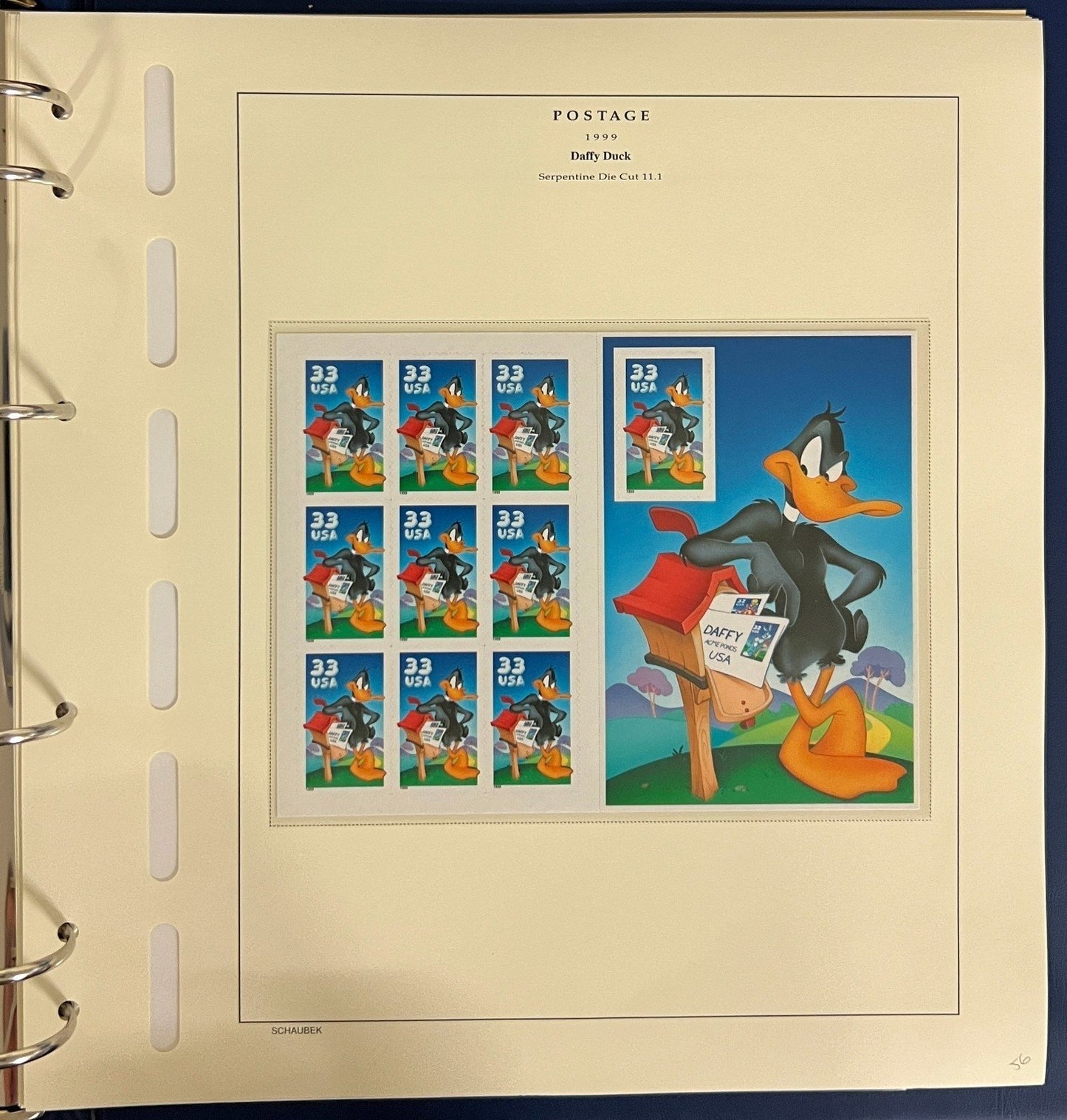 United States Stamp Collection Schaubek Album MNH 1998-1999 ZAYIX