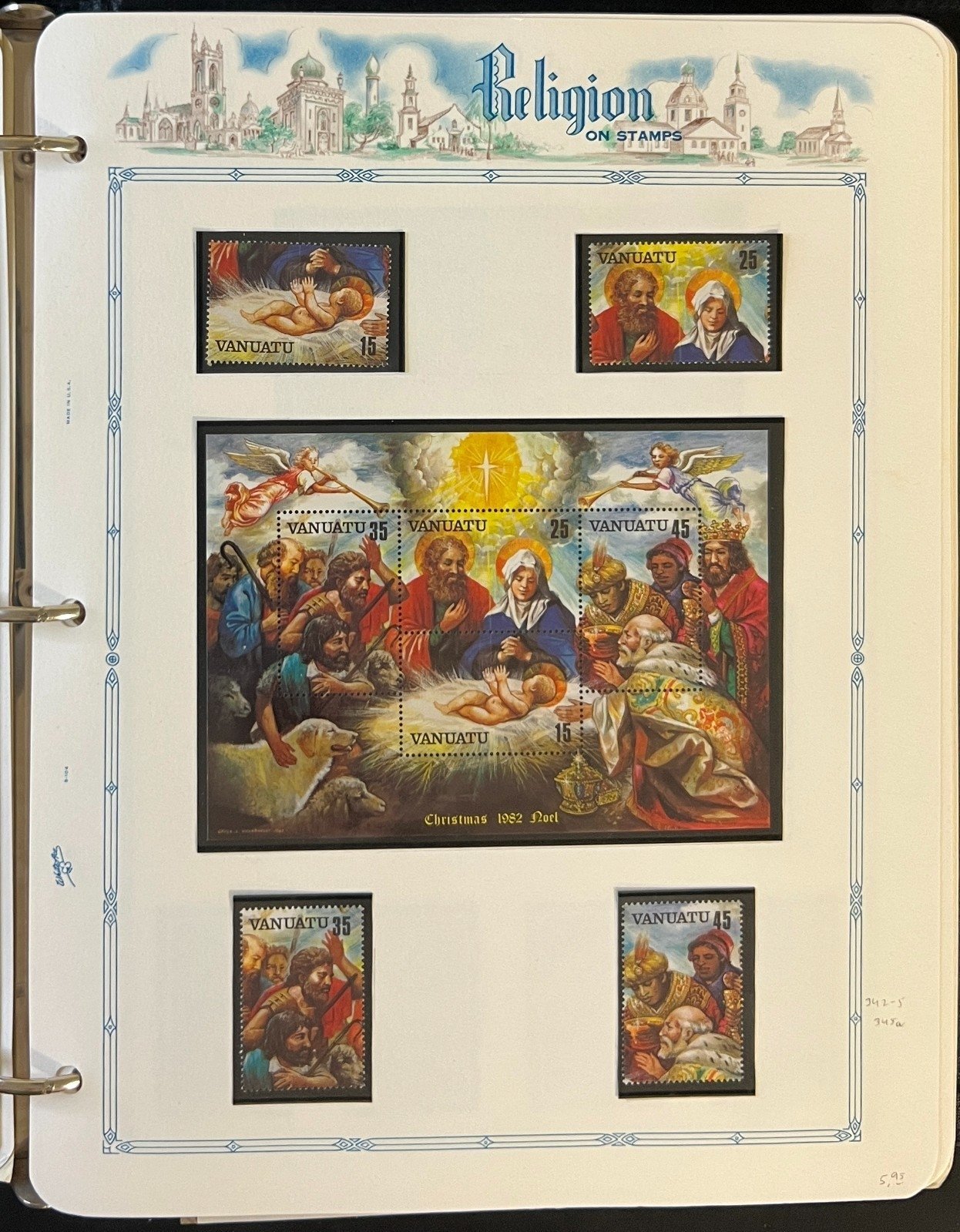 World Wide Religion Topicals Stamp Collection Album MNH ZAYIX