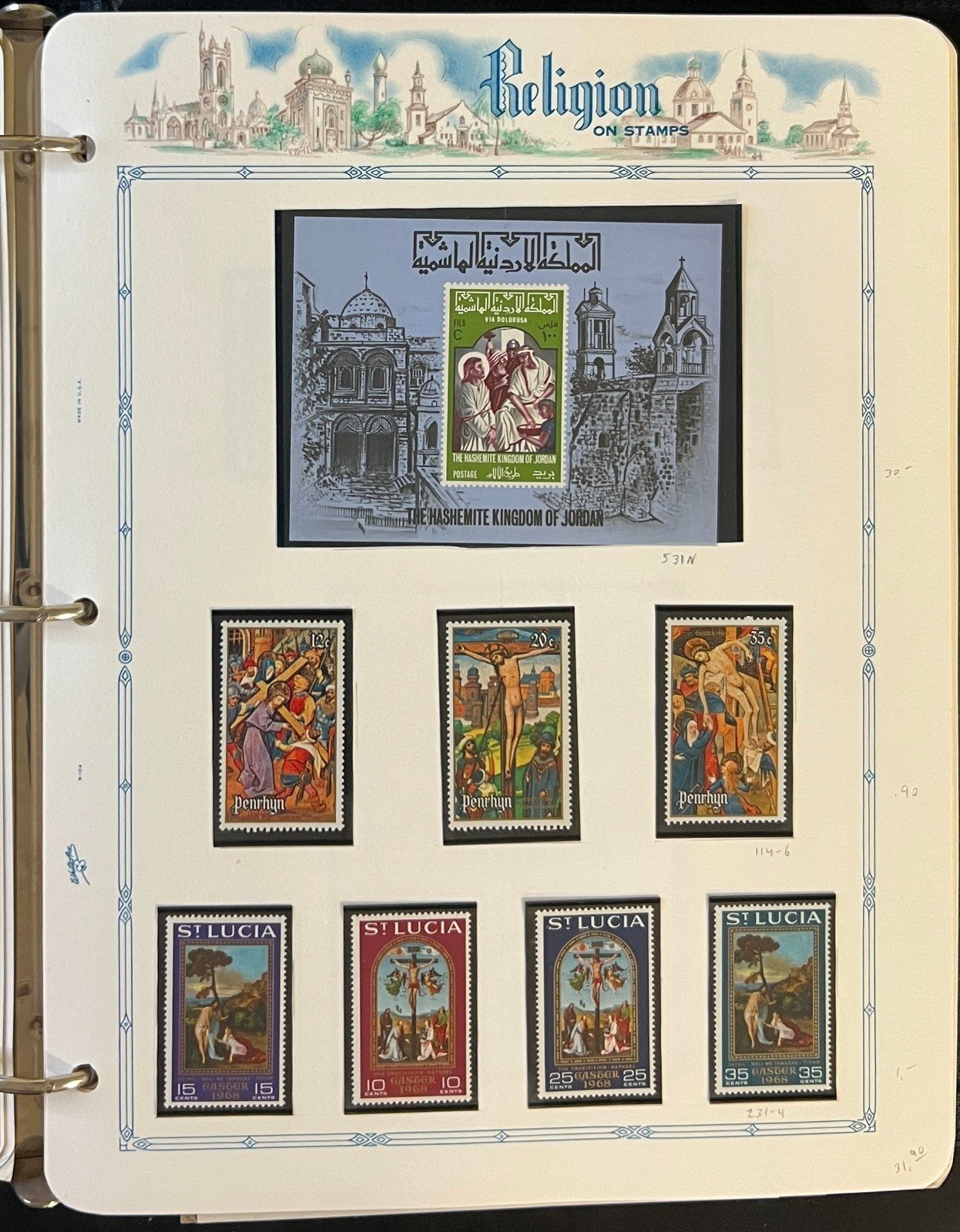 World Wide Religion Topicals Stamp Collection Album MNH ZAYIX