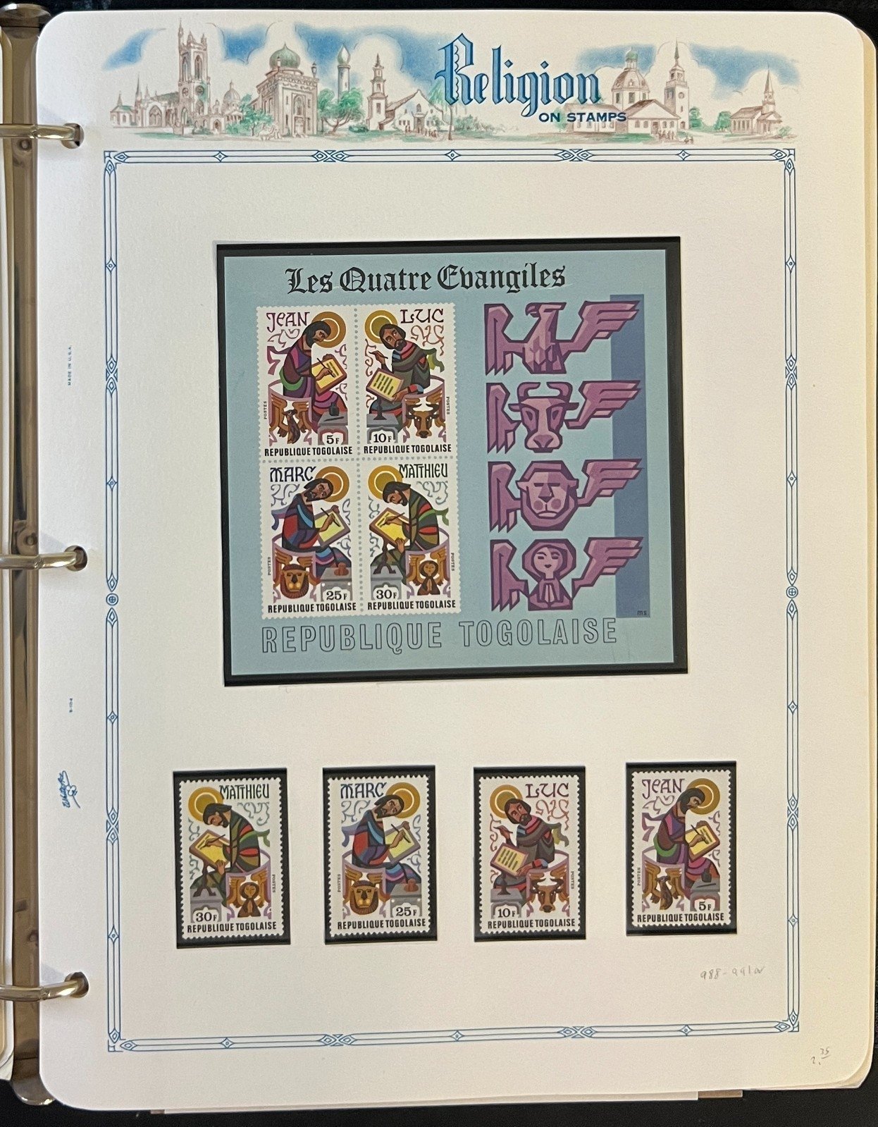 World Wide Religion Topicals Stamp Collection Album MNH ZAYIX