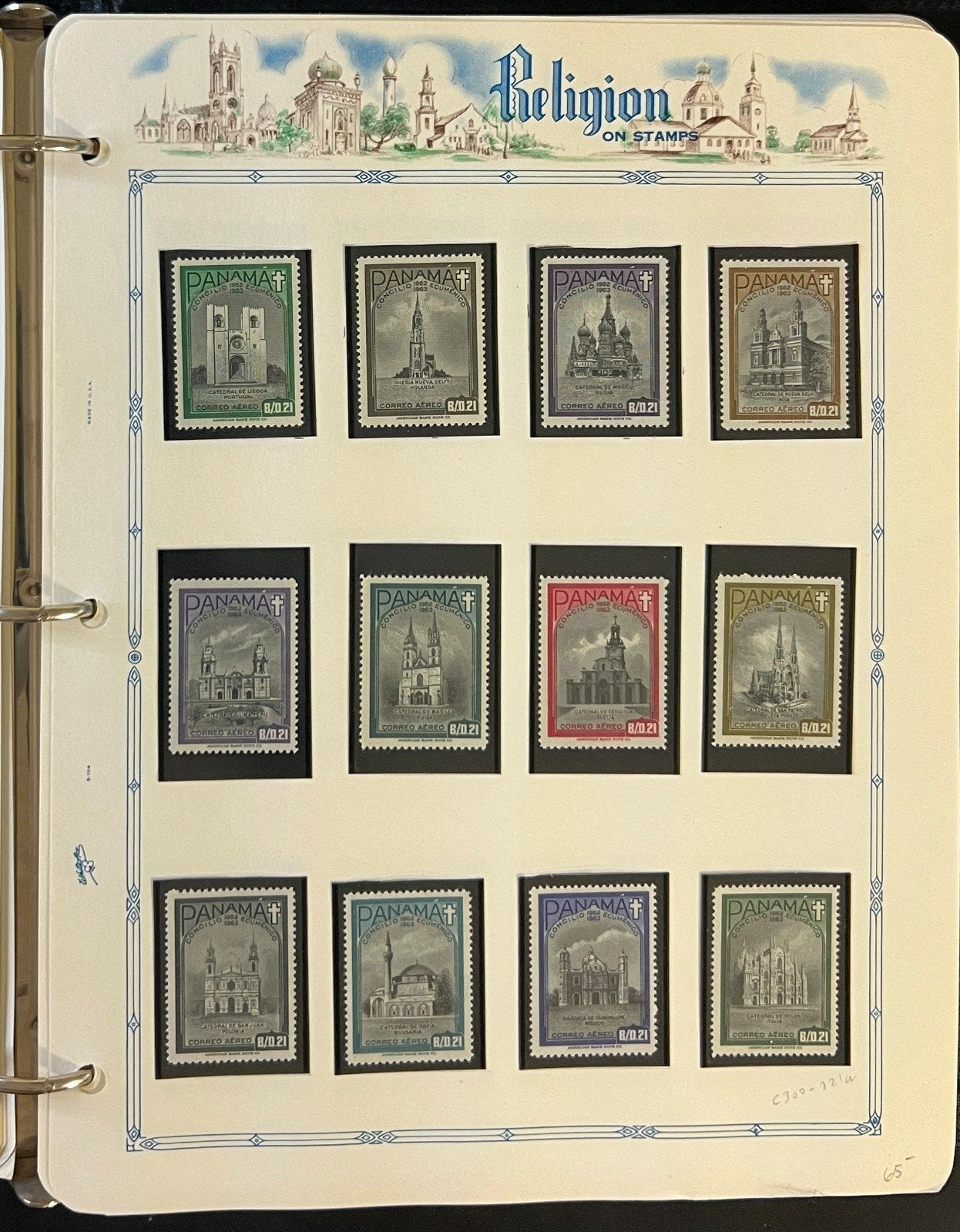 World Wide Religion Topicals Stamp Collection Album MNH ZAYIX
