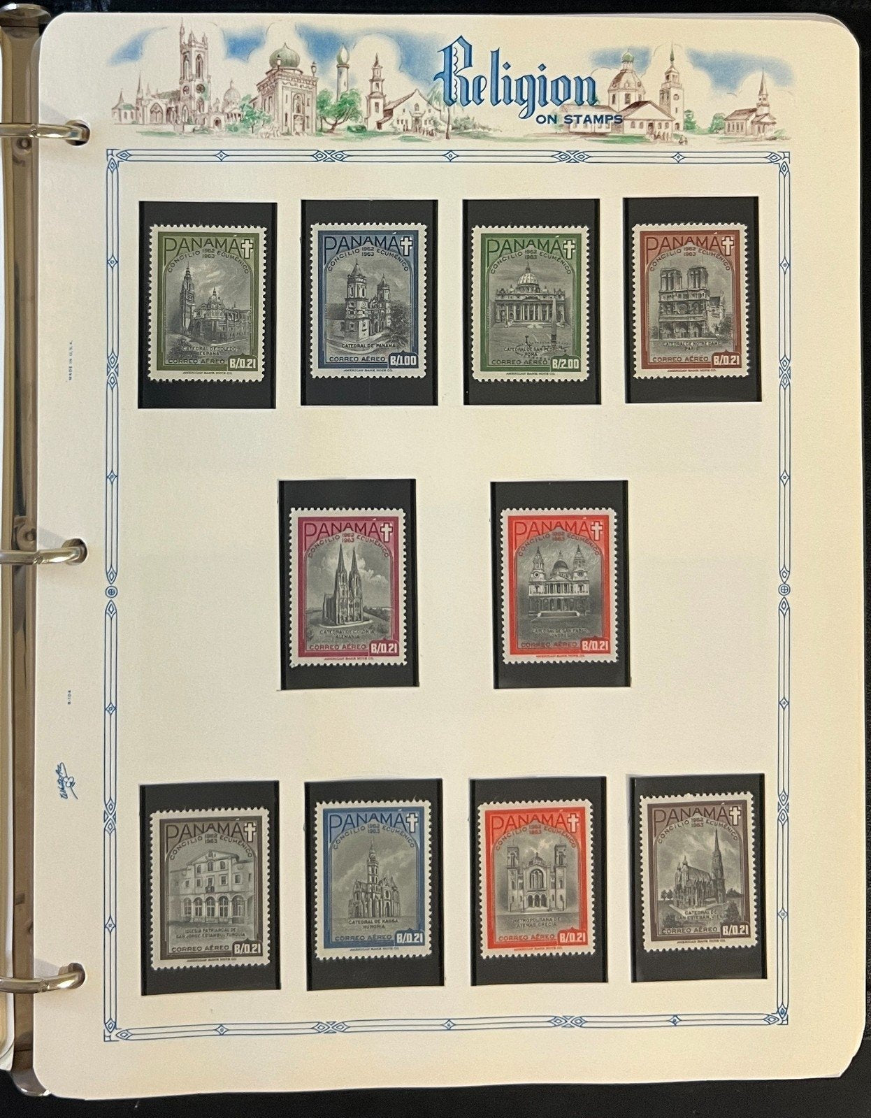 World Wide Religion Topicals Stamp Collection Album MNH ZAYIX