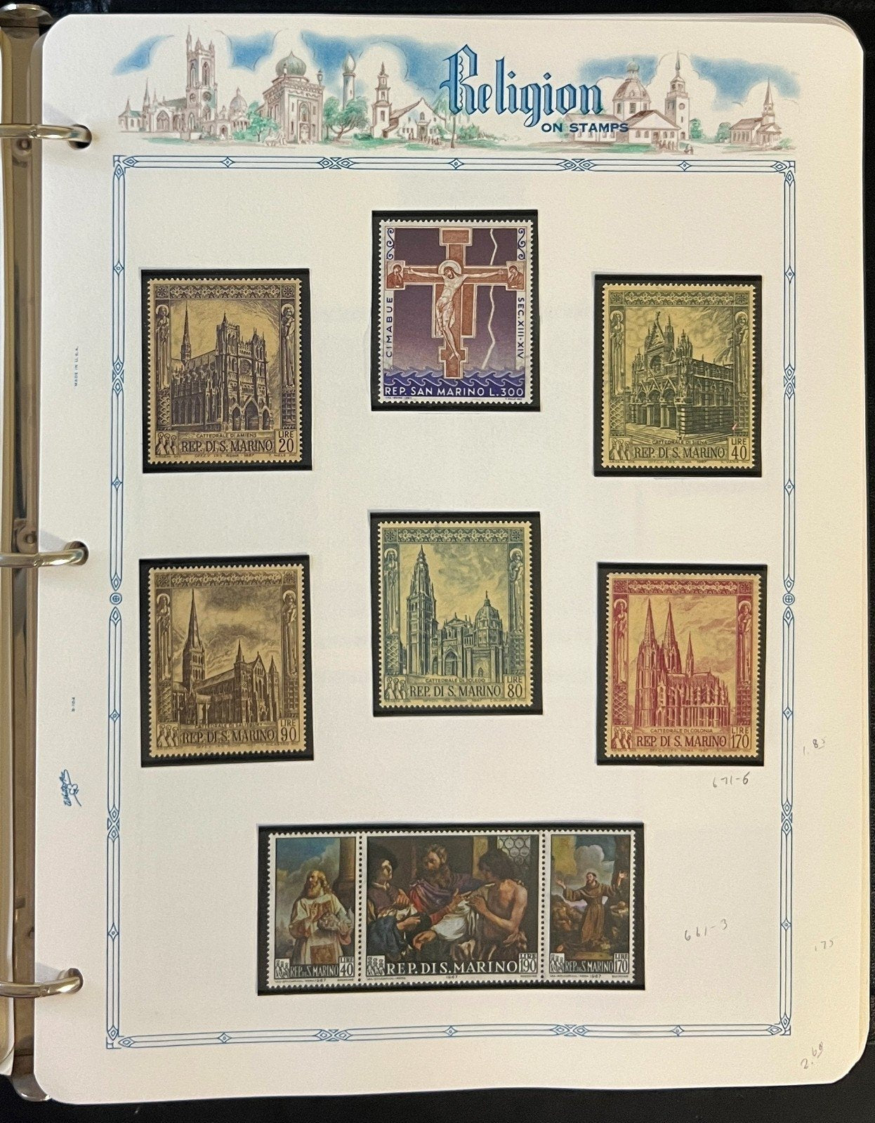 World Wide Religion Topicals Stamp Collection Album MNH ZAYIX