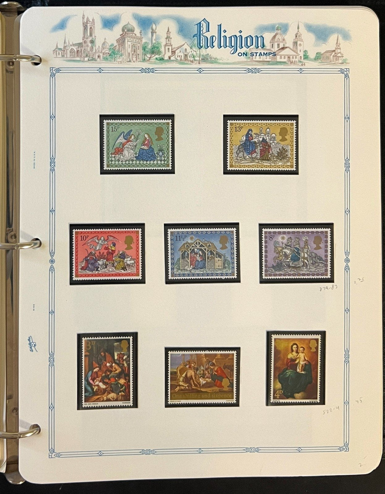 World Wide Religion Topicals Stamp Collection Album MNH ZAYIX