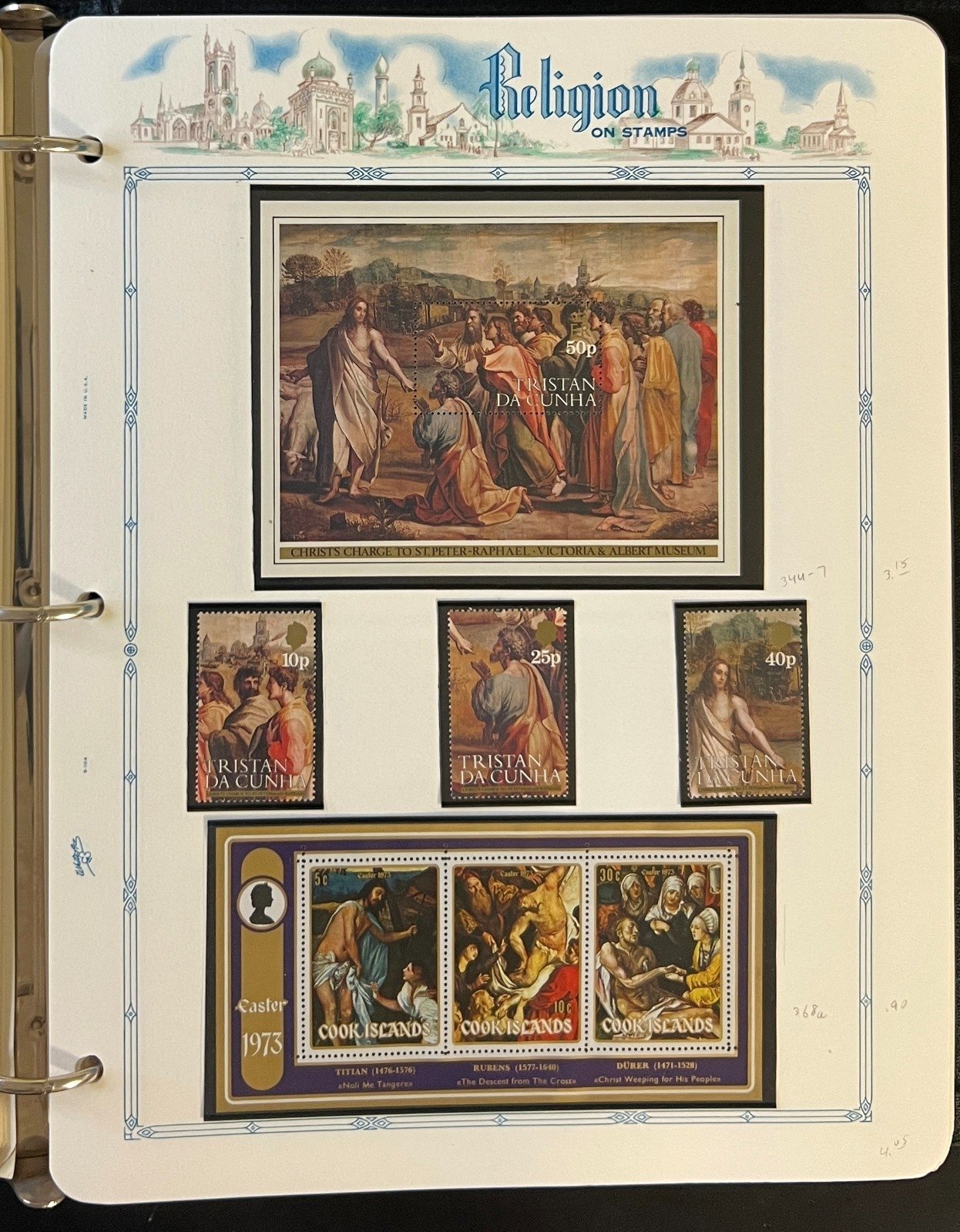 World Wide Religion Topicals Stamp Collection Album MNH ZAYIX