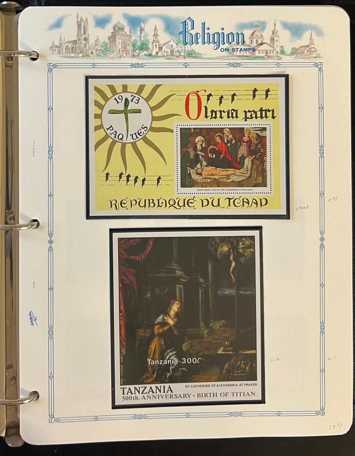 World Wide Religion Topicals Stamp Collection Album MNH ZAYIX