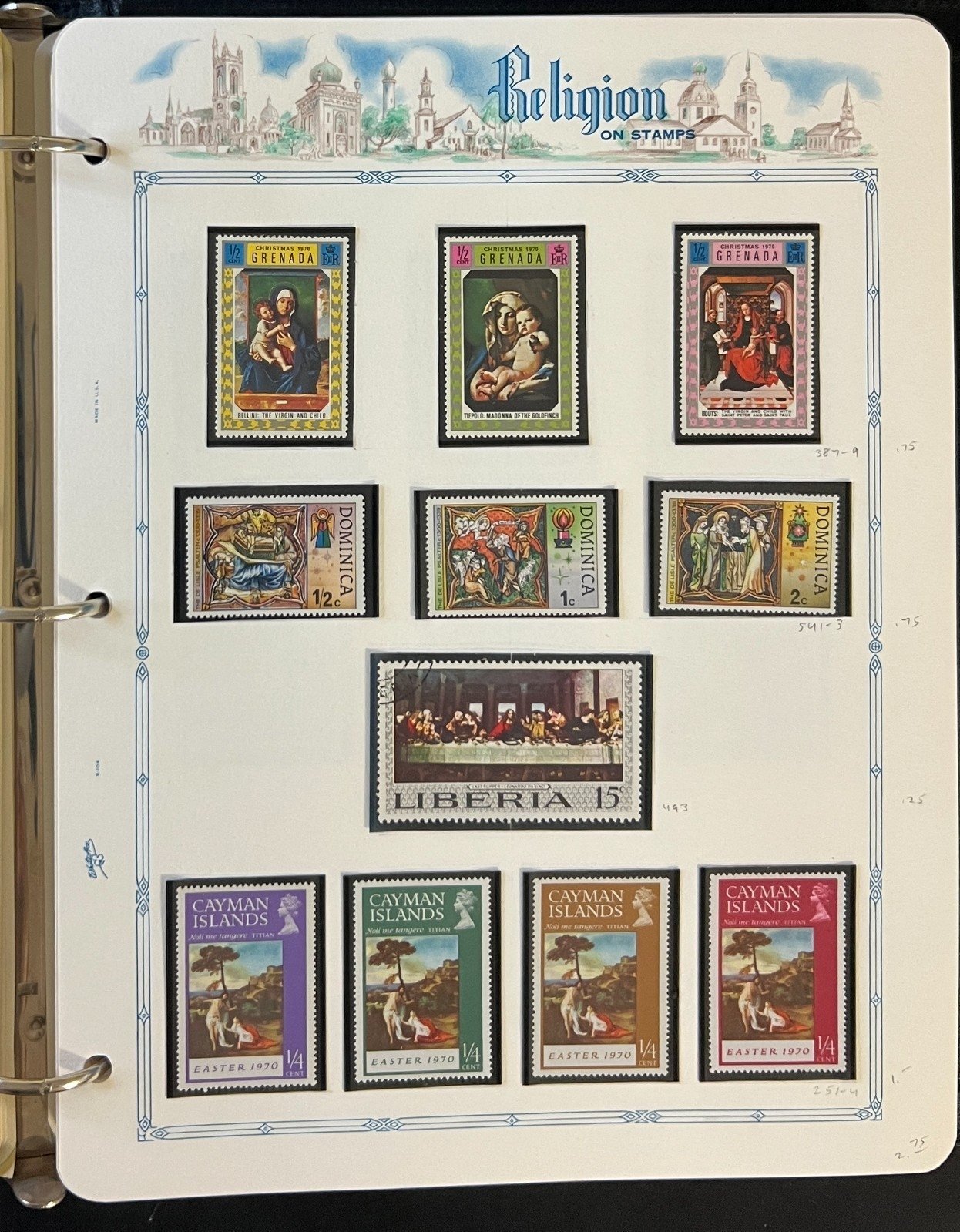 World Wide Religion Topicals Stamp Collection Album MNH ZAYIX