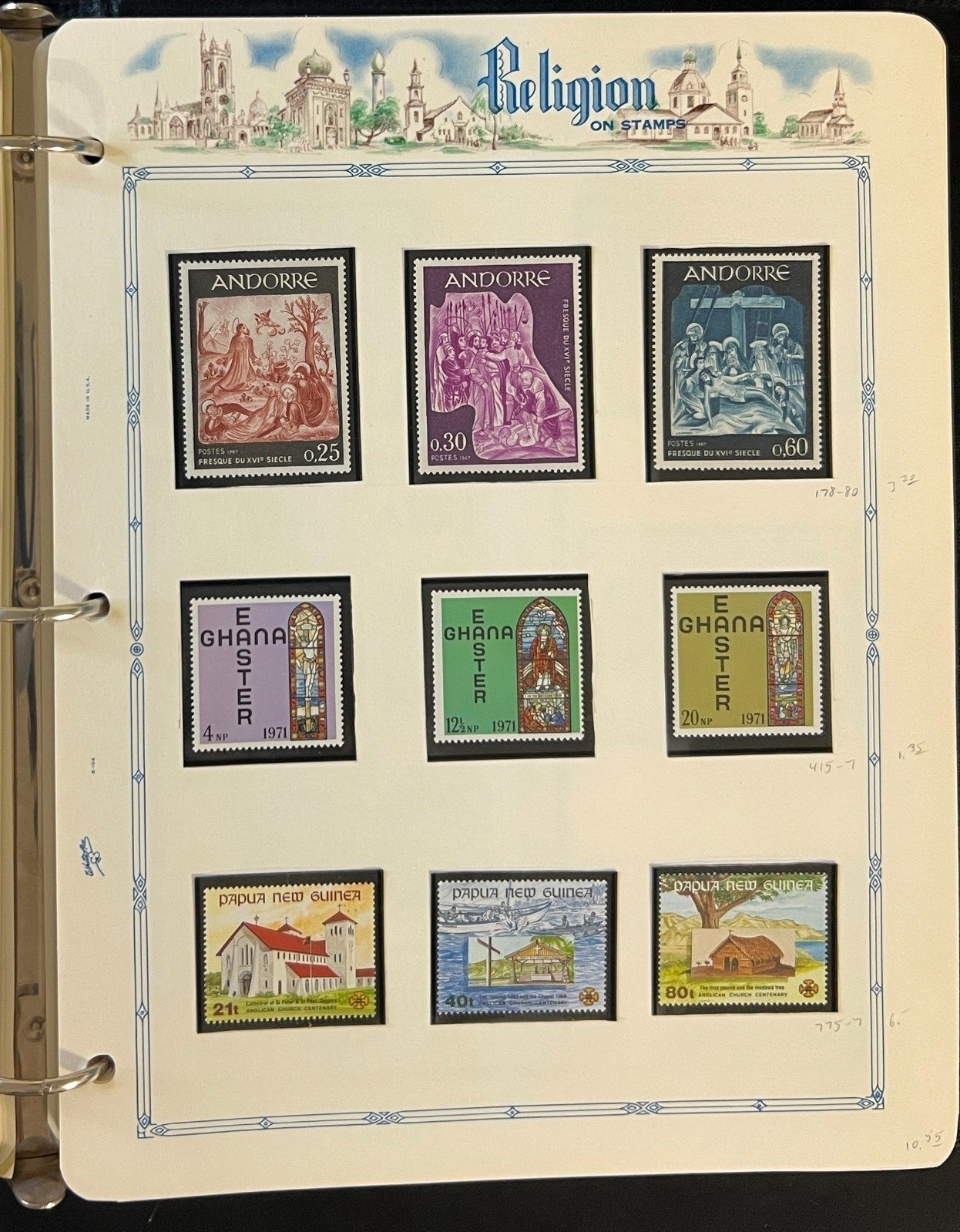 World Wide Religion Topicals Stamp Collection Album MNH ZAYIX