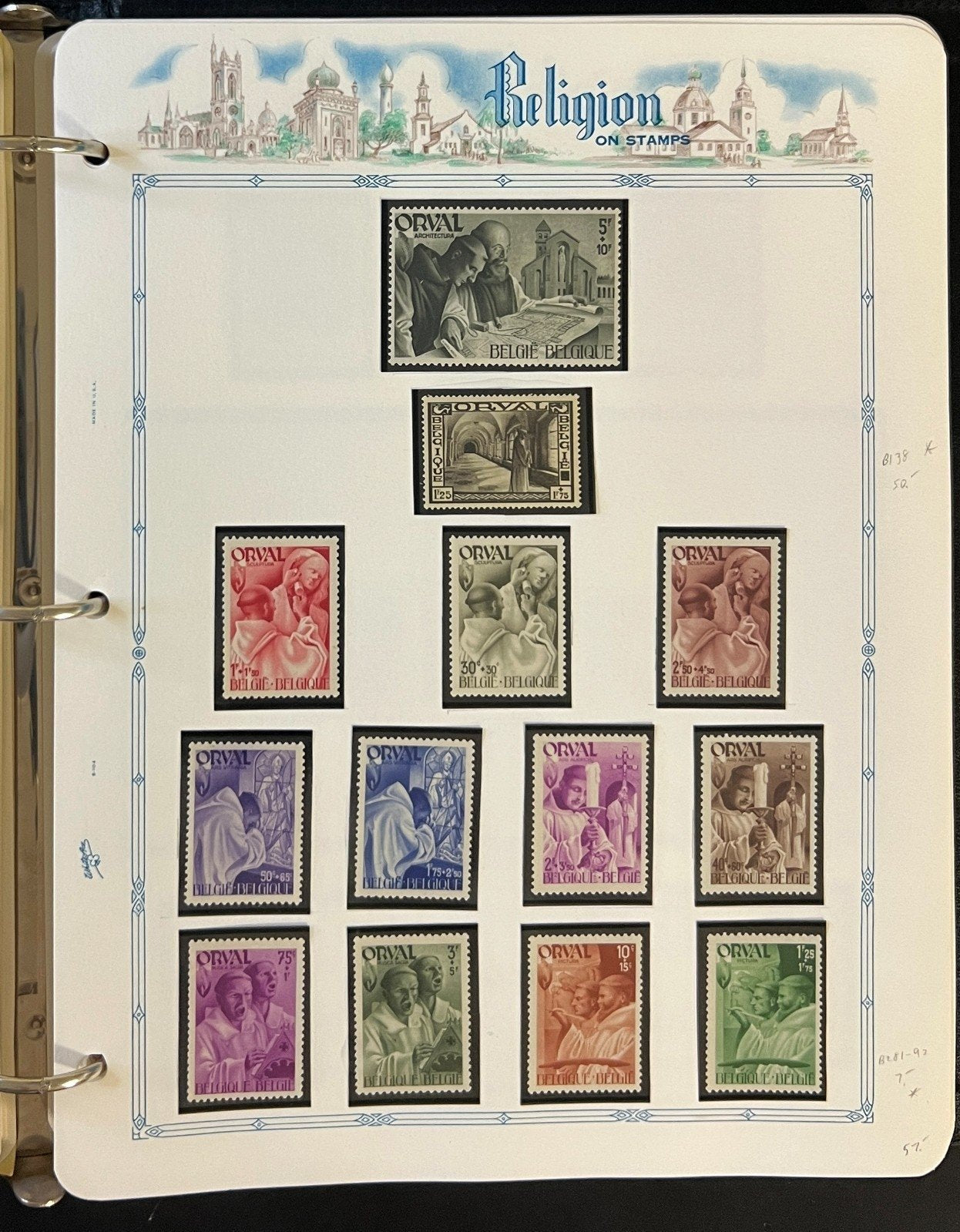 World Wide Religion Topicals Stamp Collection Album MNH ZAYIX