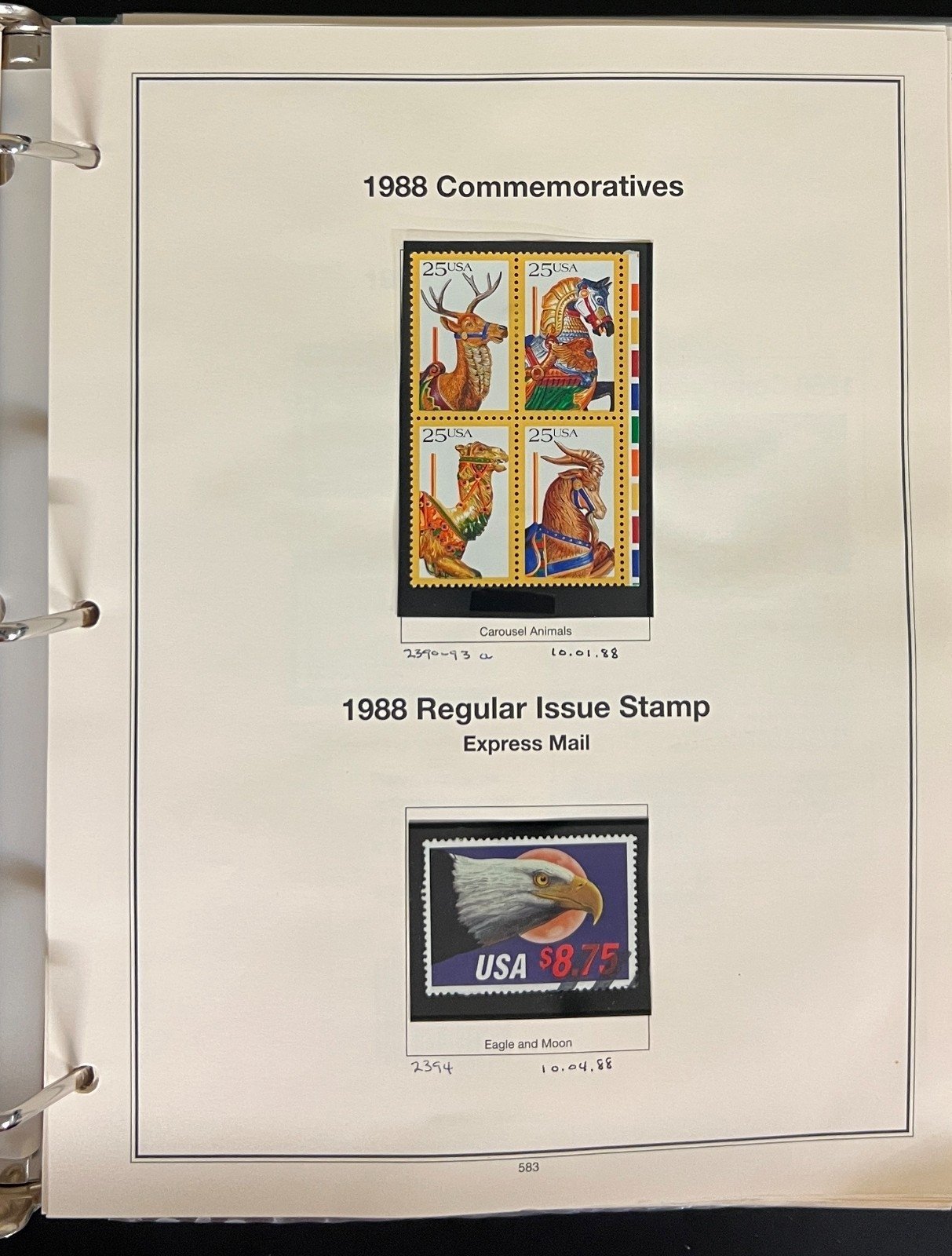 United States 1985-1993 Stamp Collection Mystic Album Mint & Used ZAYIX