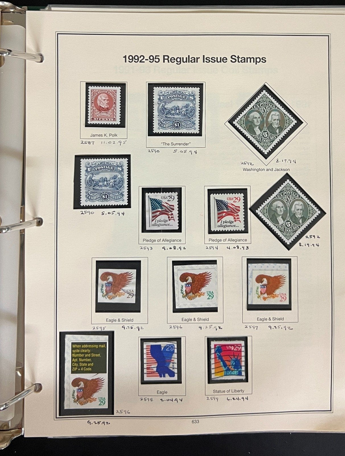 United States 1985-1993 Stamp Collection Mystic Album Mint & Used ZAYIX