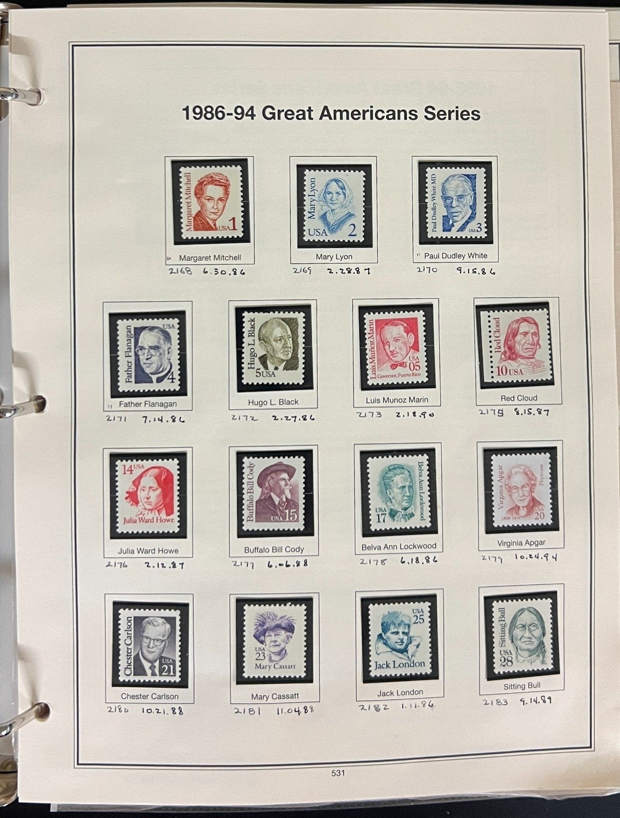 United States 1985-1993 Stamp Collection Mystic Album Mint & Used ZAYIX