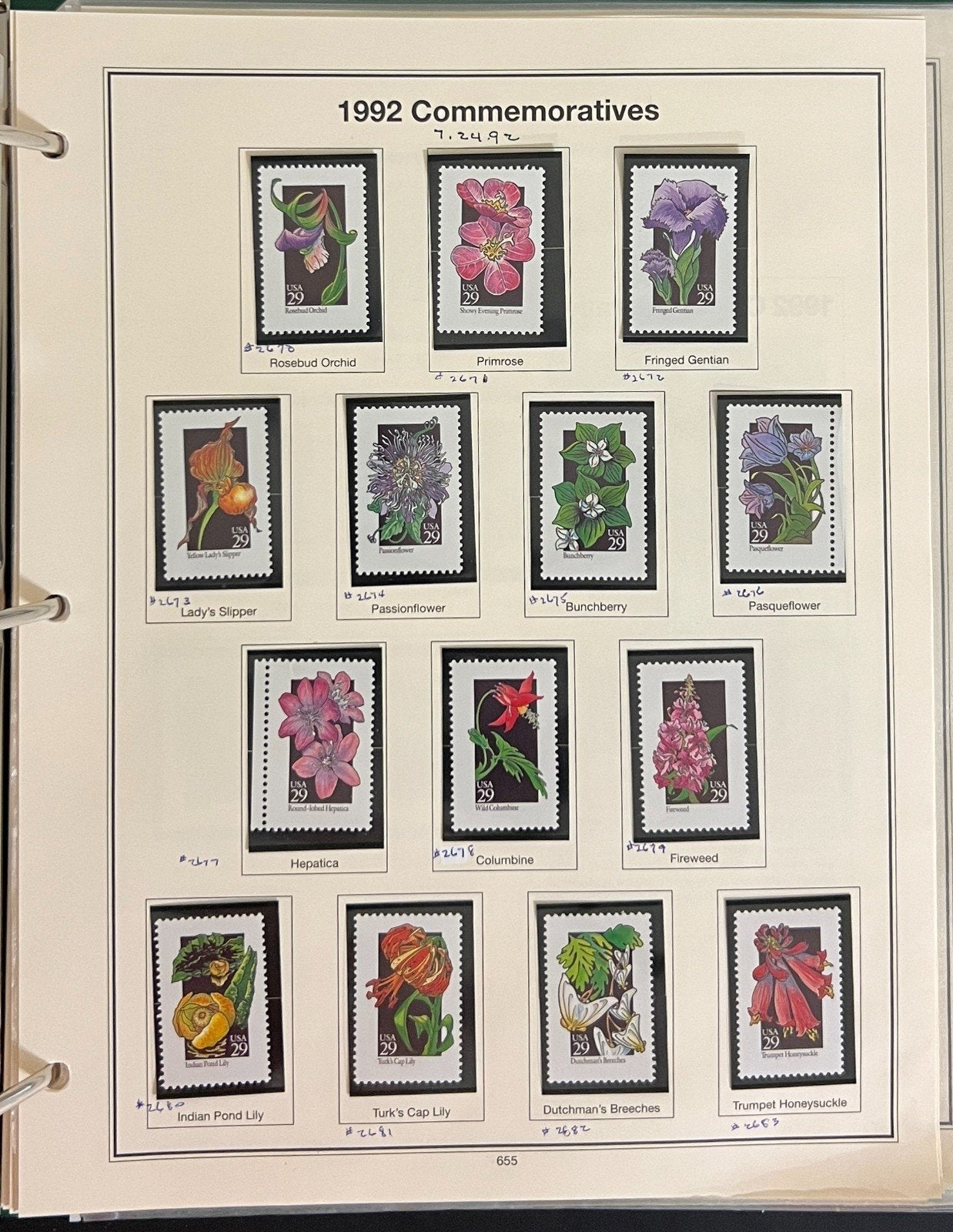 United States 1985-1993 Stamp Collection Mystic Album Mint & Used ZAYIX