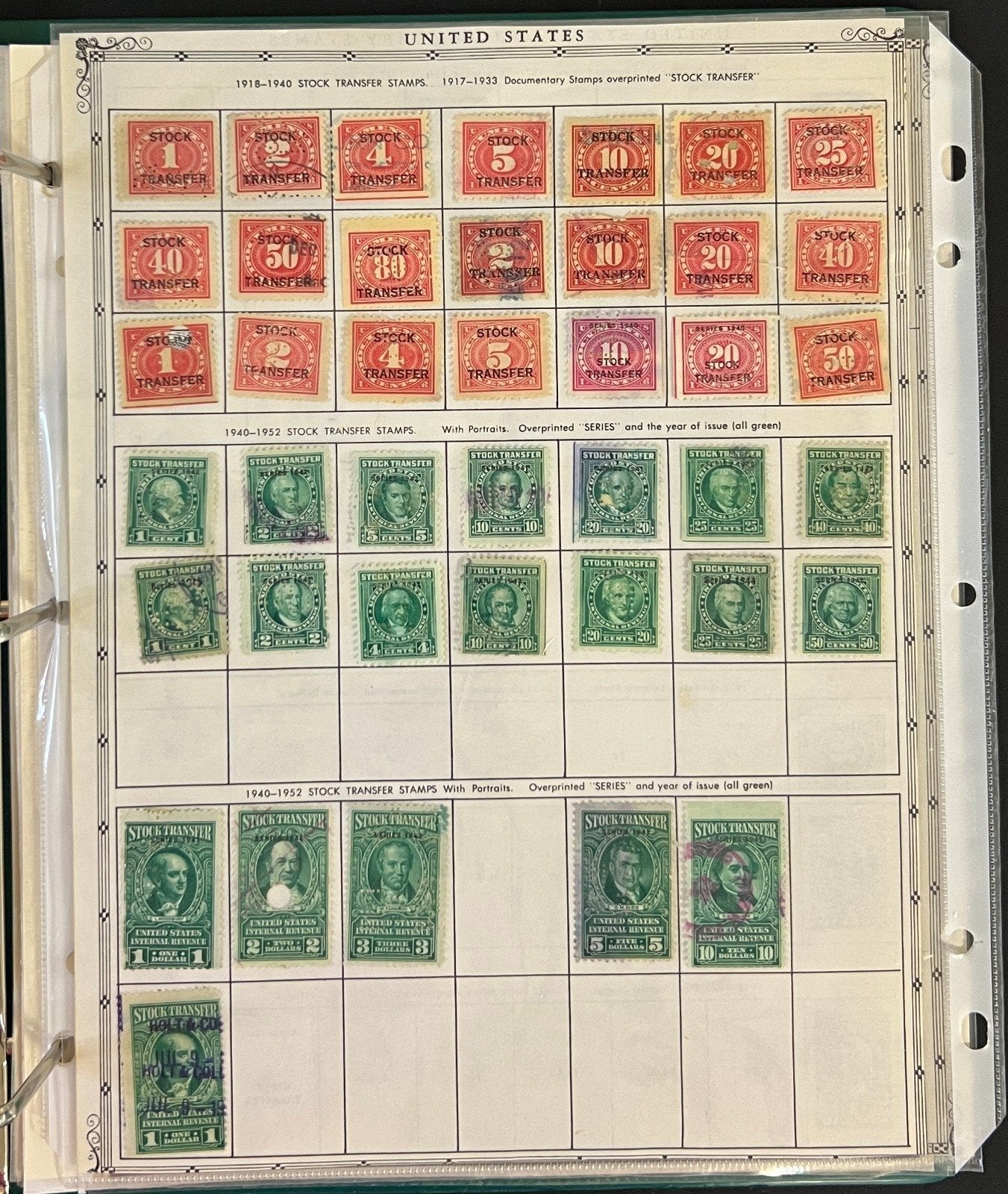 U.S. Back of The Book Stamp Collection Mystic Album Mint & Used ZAYIX