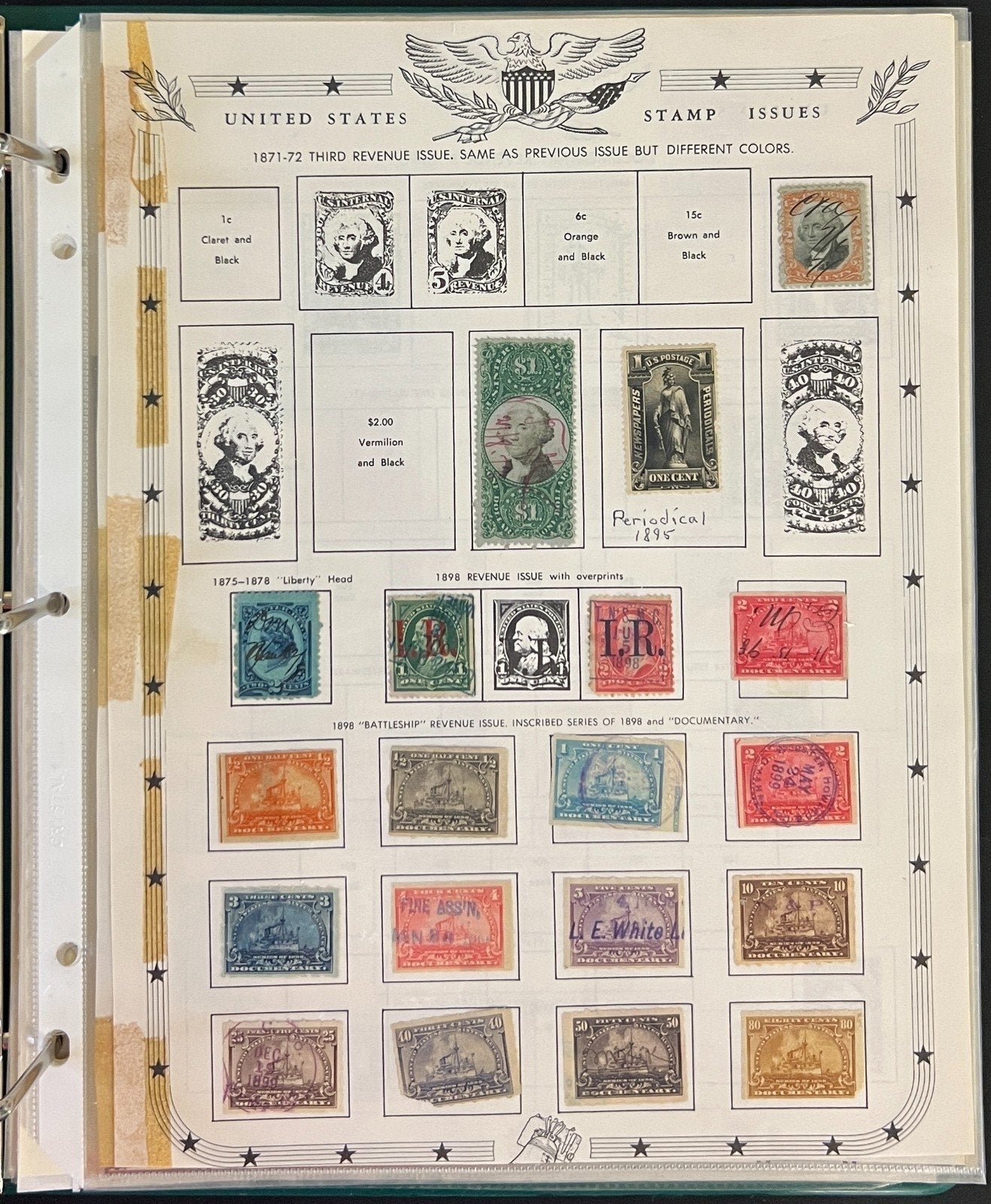 U.S. Back of The Book Stamp Collection Mystic Album Mint & Used ZAYIX