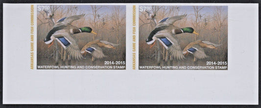 2014 Arkansas Mallards $7 Resident Duck Stamp Proof Pair C# AR-PP34 MNH VF ZAYIX