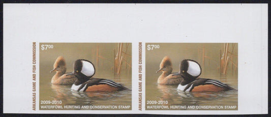 2009 Arkansas $7 Imperf Proof Pair Resident Duck Stamp Cot# AR-PP29 MNH VF ZAYIX