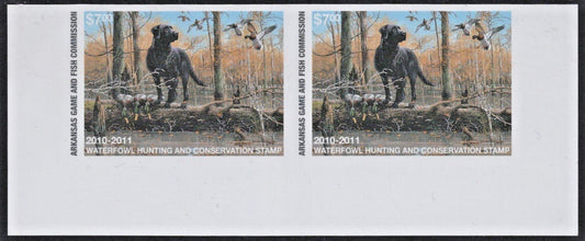 2010 Arkansas $7 Imperf Proof Pair Resident Duck Stamp Cot# AR-PP30 MNH VF ZAYIX
