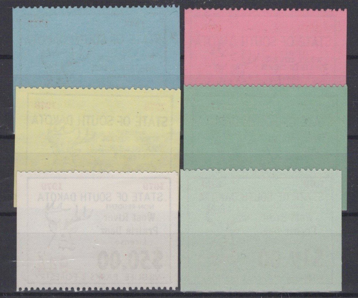 1975-79 South Dakota West River Prairie Deer License Stamp Collection ZAYIX