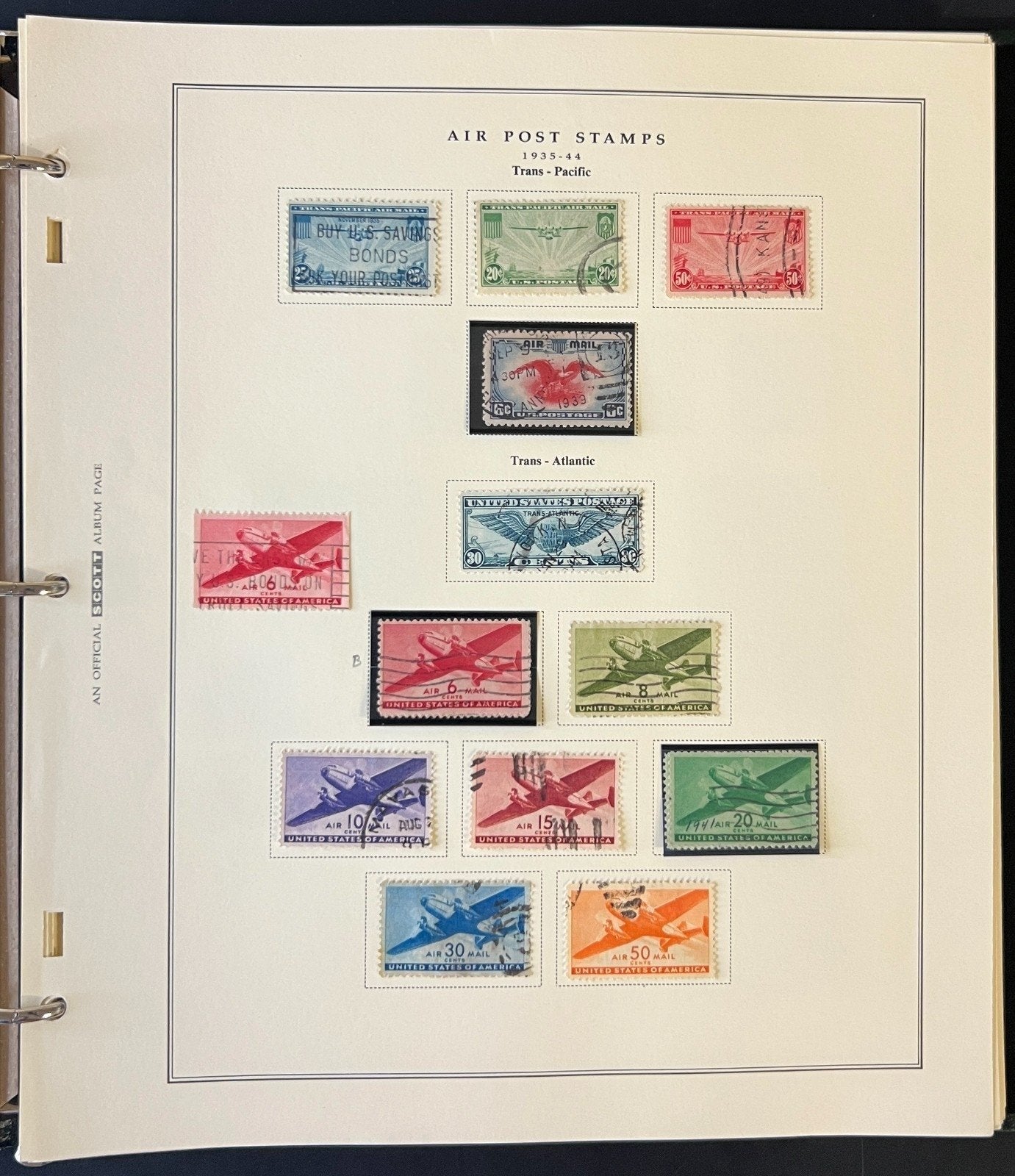 U.S. Airmail & Postage Due & Official Mail Stamp Collection Album ZAYIX