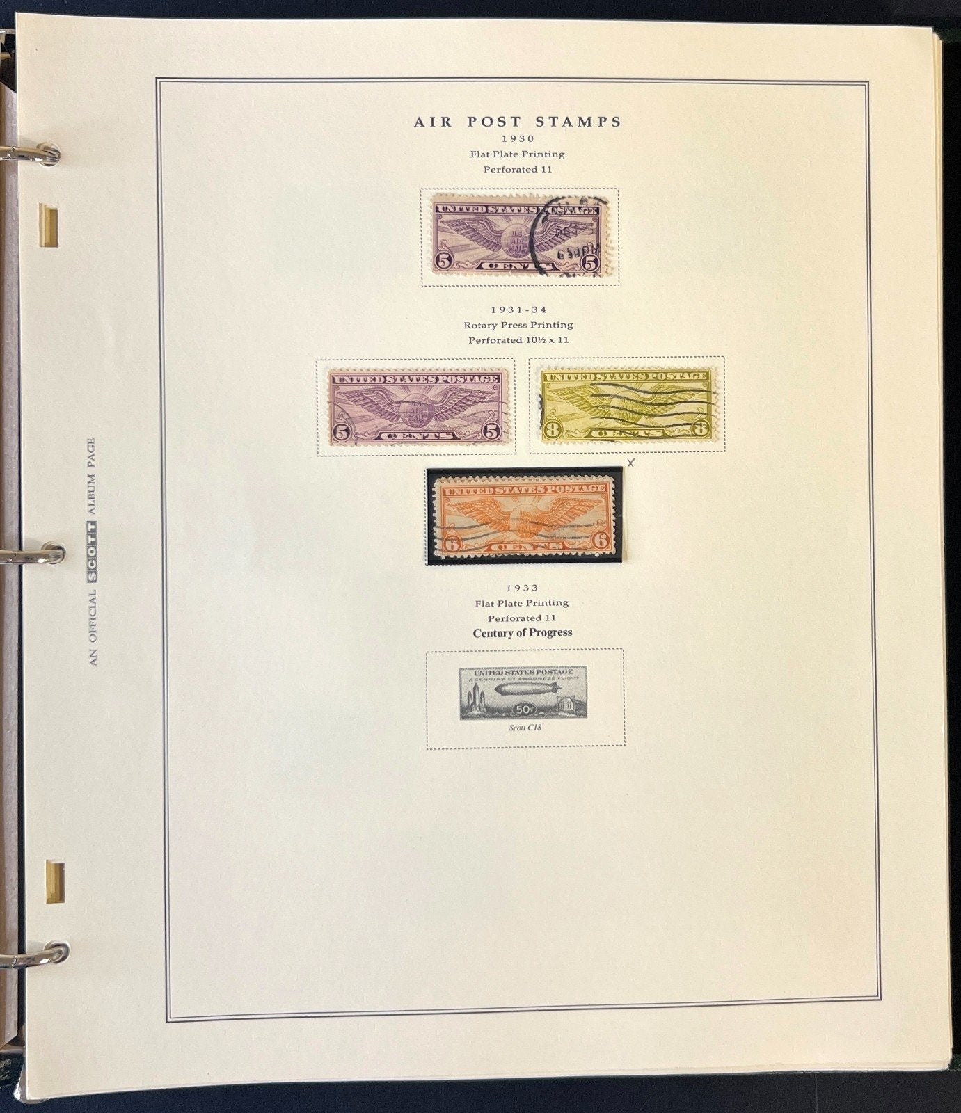 U.S. Airmail & Postage Due & Official Mail Stamp Collection Album ZAYIX