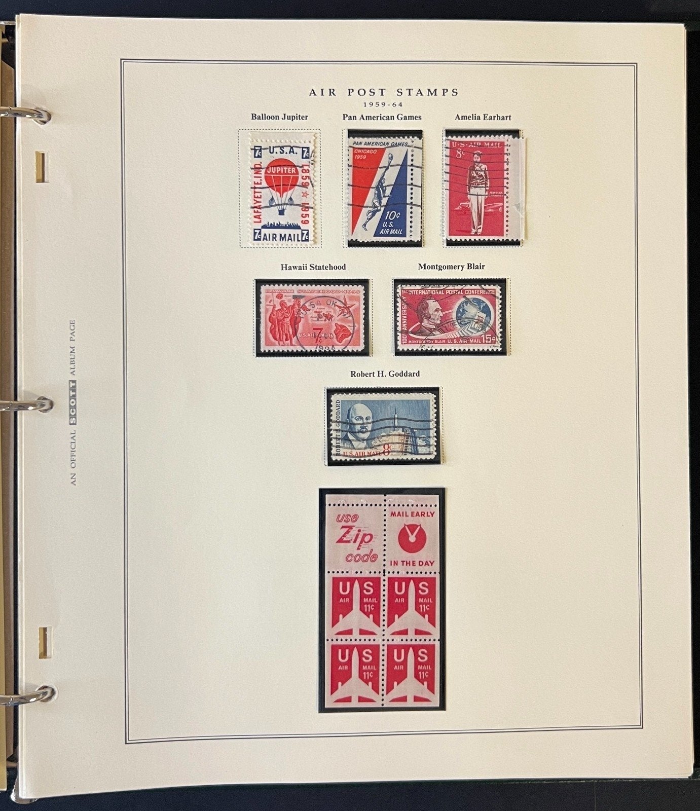 U.S. Airmail & Postage Due & Official Mail Stamp Collection Album ZAYIX