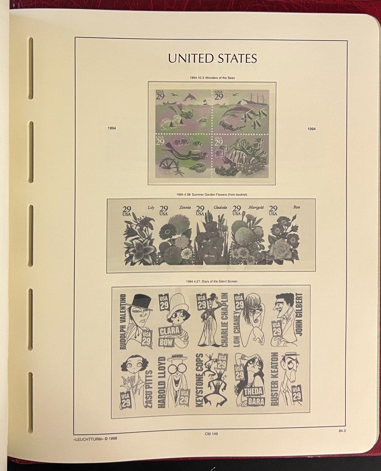 United States 1987-1995 Lighthouse Hingeless Stamp Album ZAYIX