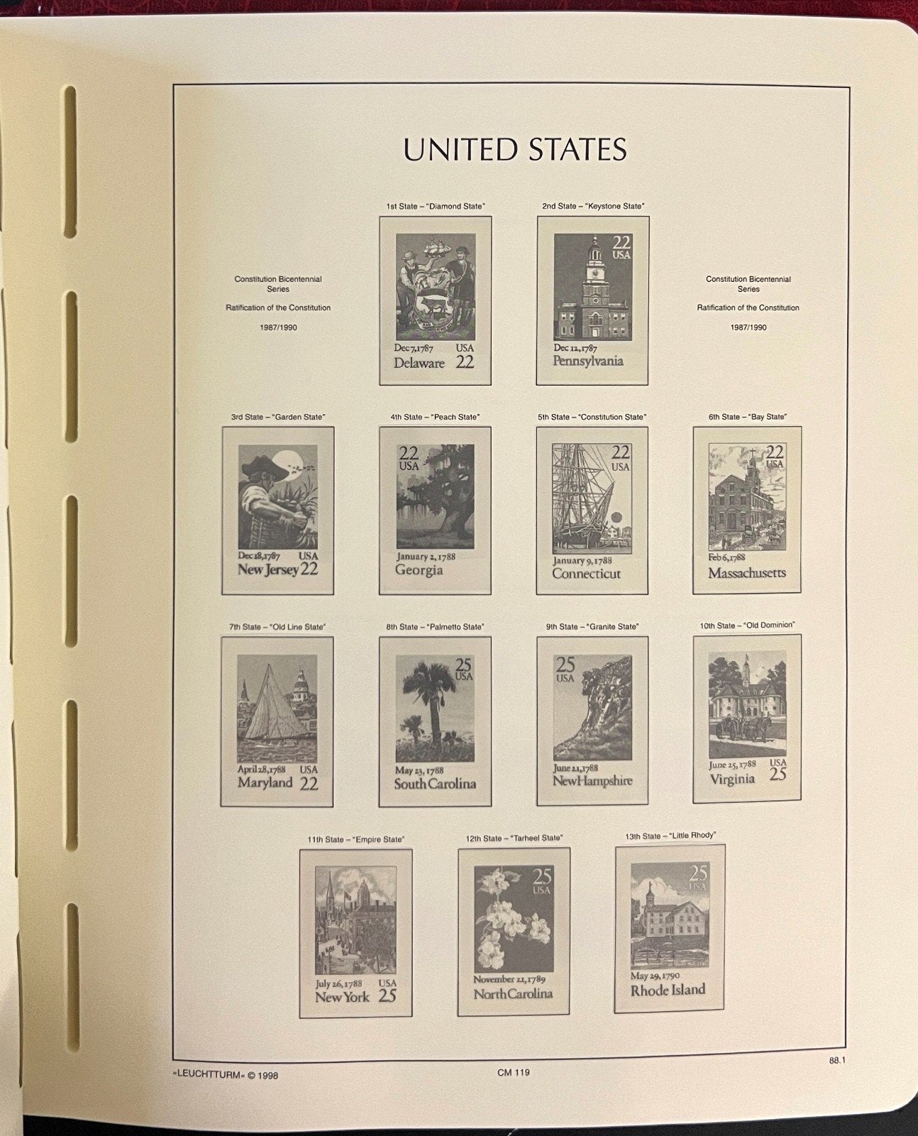 United States 1987-1995 Lighthouse Hingeless Stamp Album ZAYIX