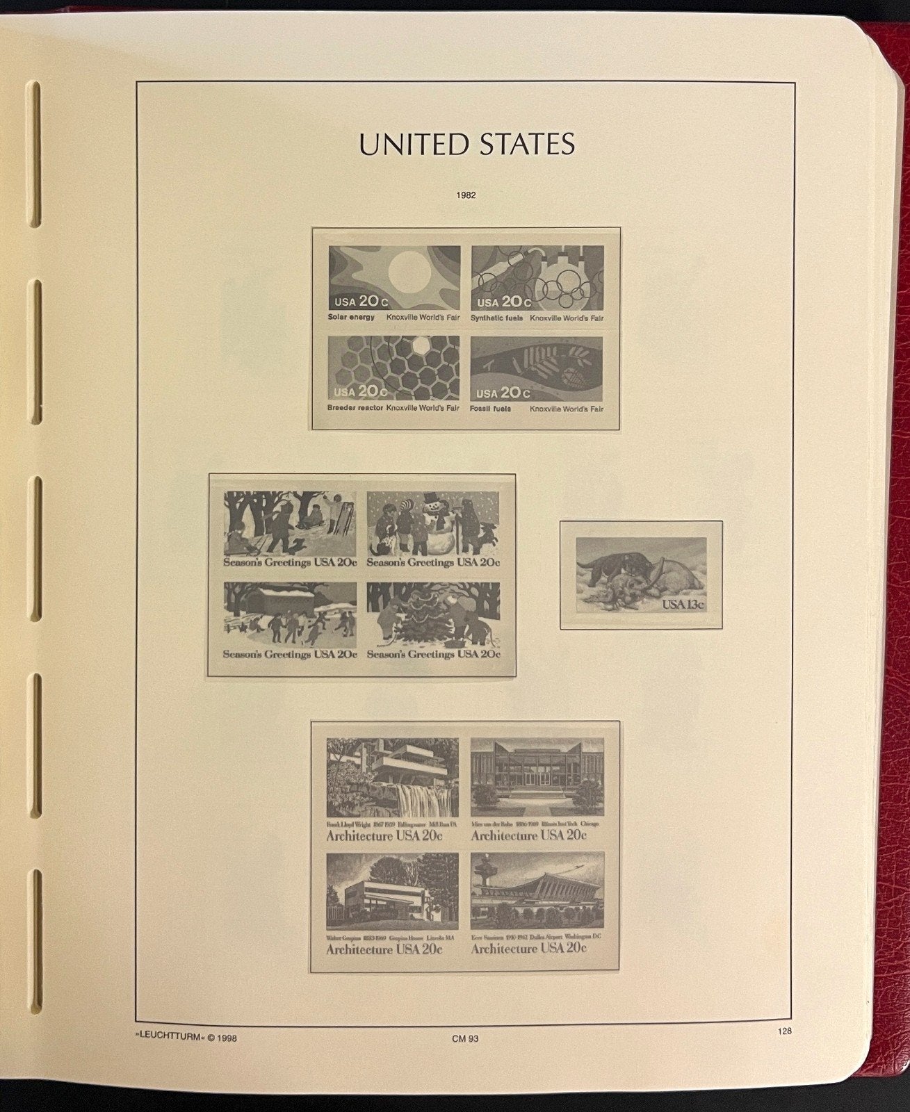 United States 1975-1993 Lighthouse Hingeless Stamp Album ZAYIX