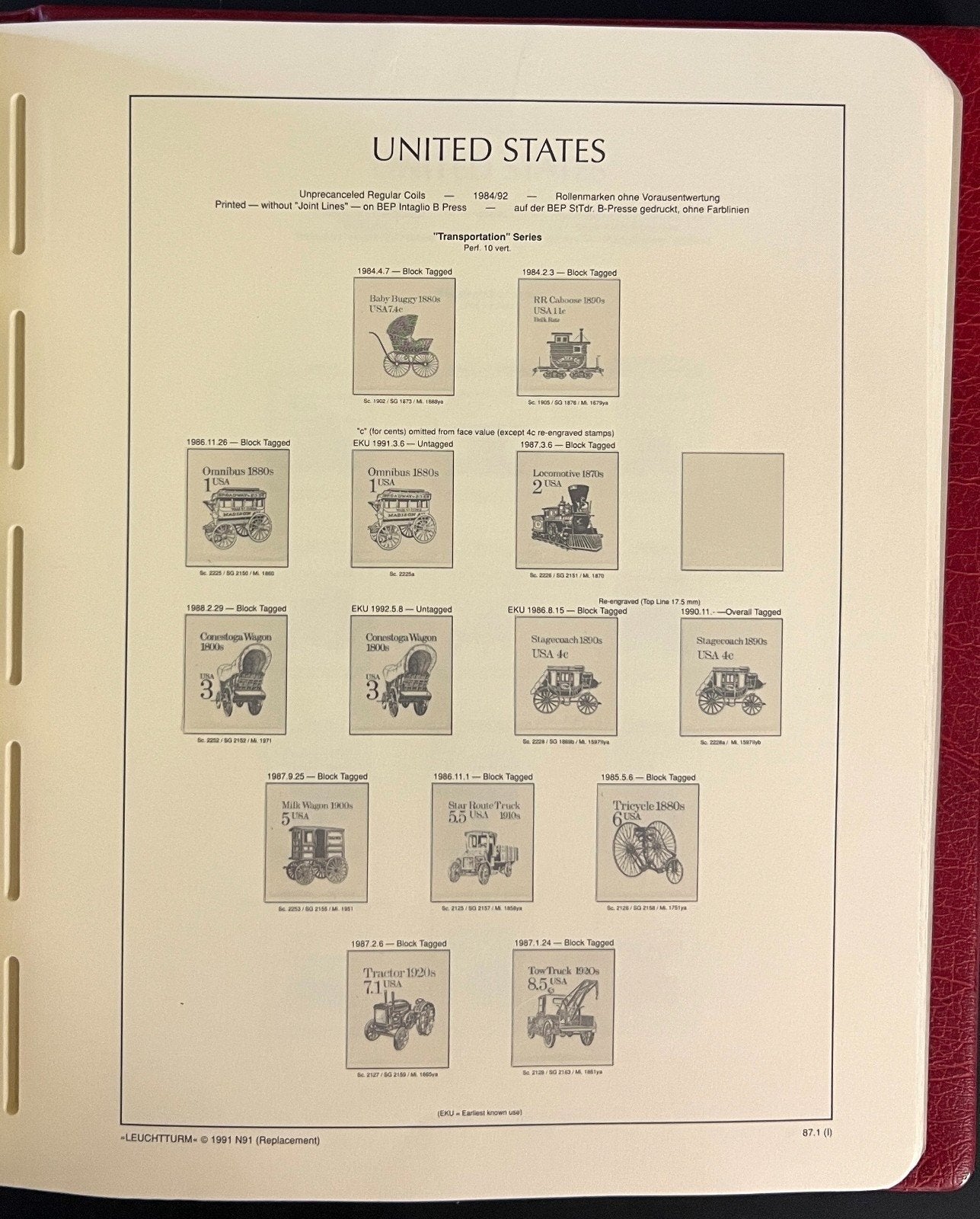 United States 1975-1993 Lighthouse Hingeless Stamp Album ZAYIX