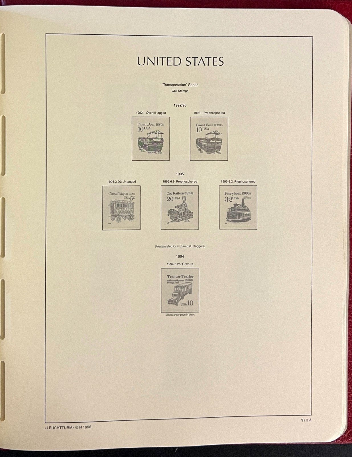 United States 1975-1993 Lighthouse Hingeless Stamp Album ZAYIX