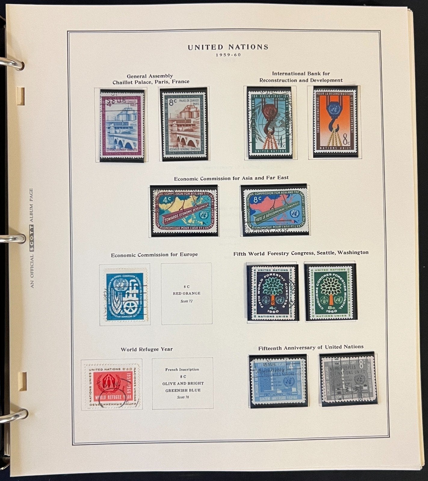 United Nations 1951-2002 Stamp Collection Scott Album Mint & Used ZAYIX