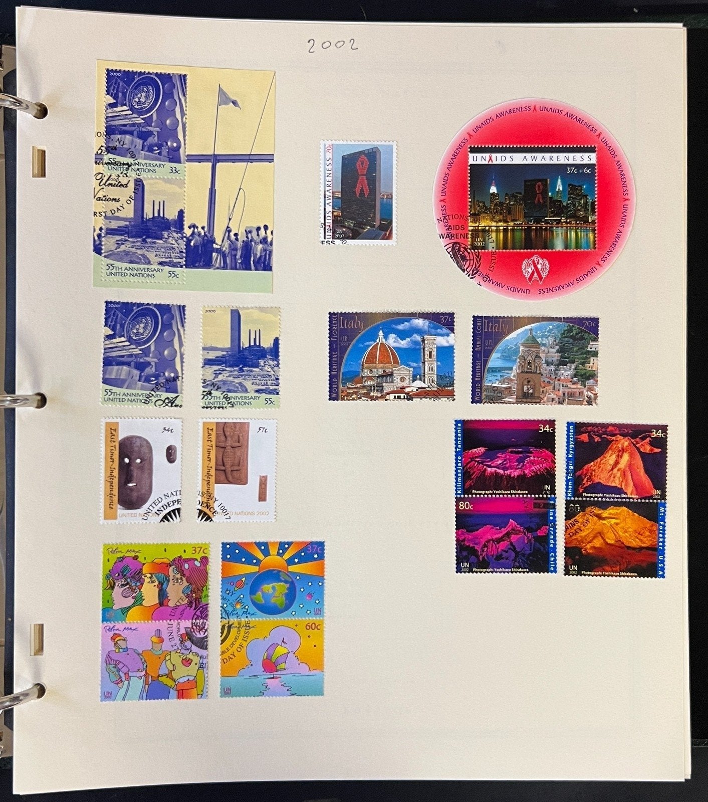 United Nations 1951-2002 Stamp Collection Scott Album Mint & Used ZAYIX