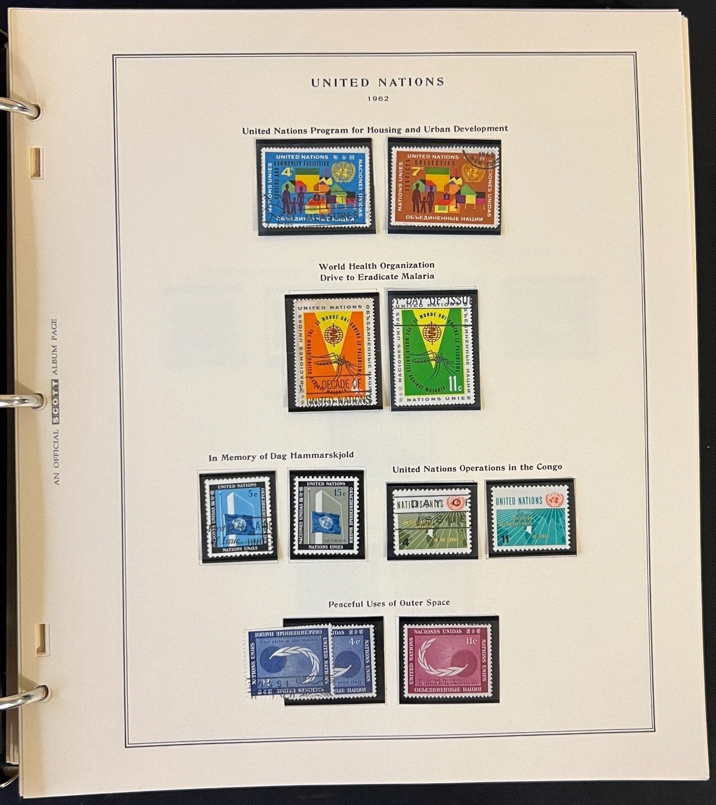 United Nations 1951-2002 Stamp Collection Scott Album Mint & Used ZAYIX