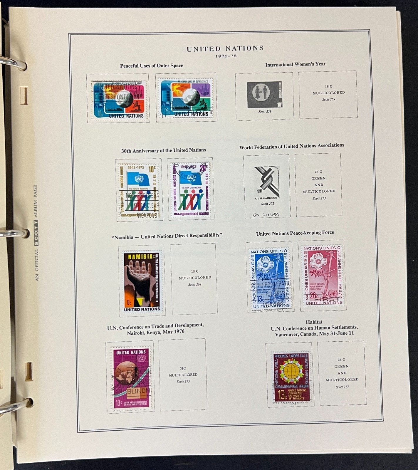 United Nations 1951-2002 Stamp Collection Scott Album Mint & Used ZAYIX