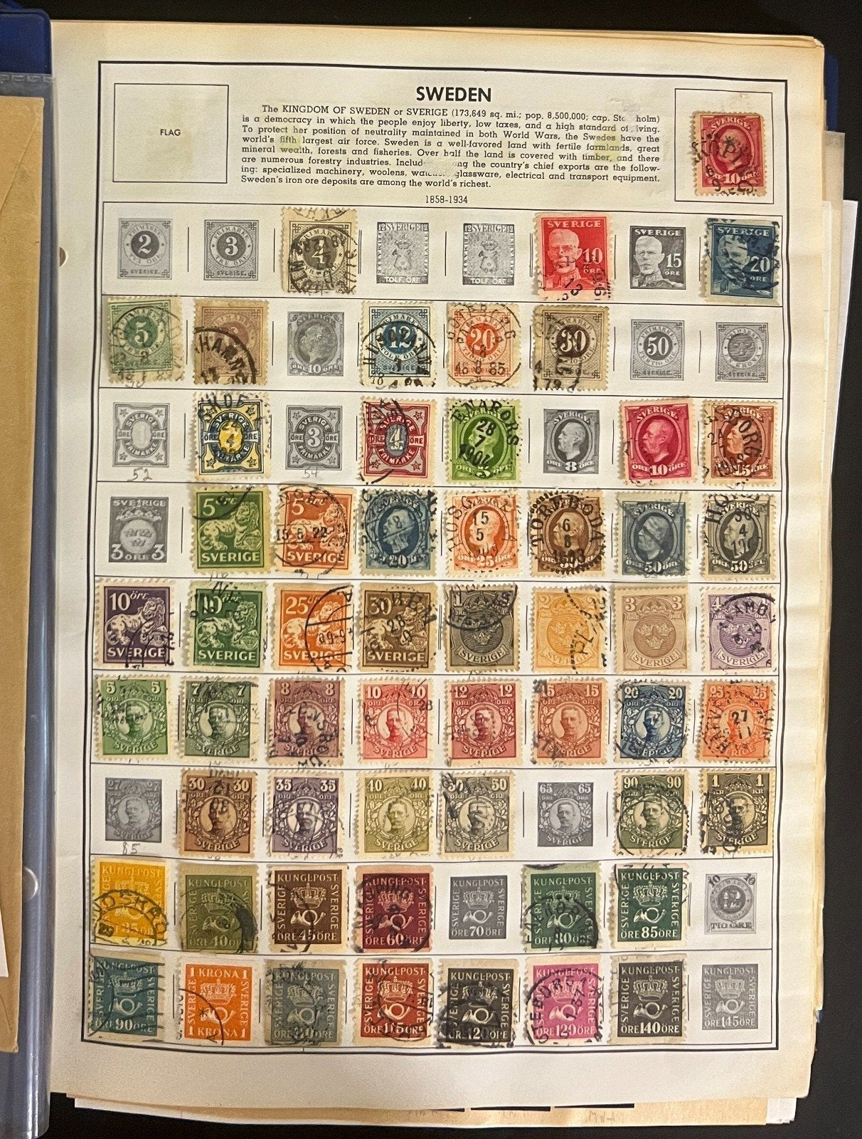 Sweden & Switzerland Stamp Collection Harris Album Thousands Used Stamps  ZAYIX
