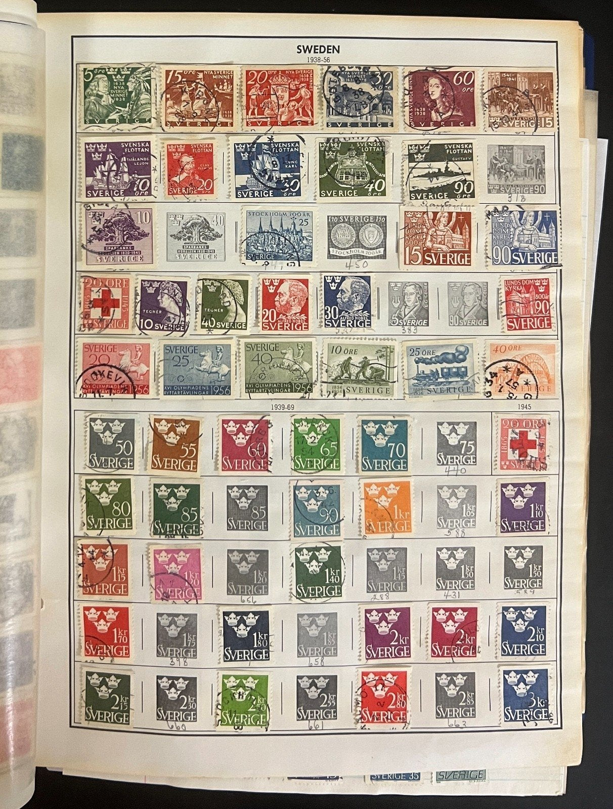 Sweden & Switzerland Stamp Collection Harris Album Thousands Used Stamps  ZAYIX