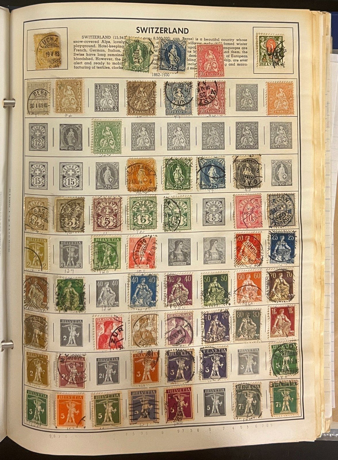 Sweden & Switzerland Stamp Collection Harris Album Thousands Used Stamps  ZAYIX