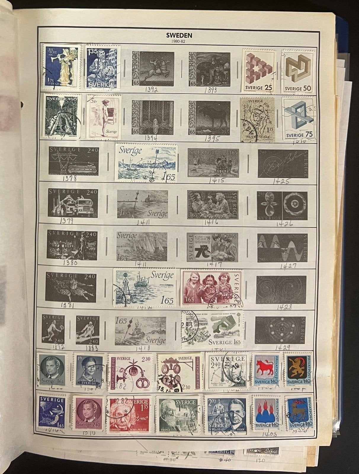 Sweden & Switzerland Stamp Collection Harris Album Thousands Used Stamps  ZAYIX