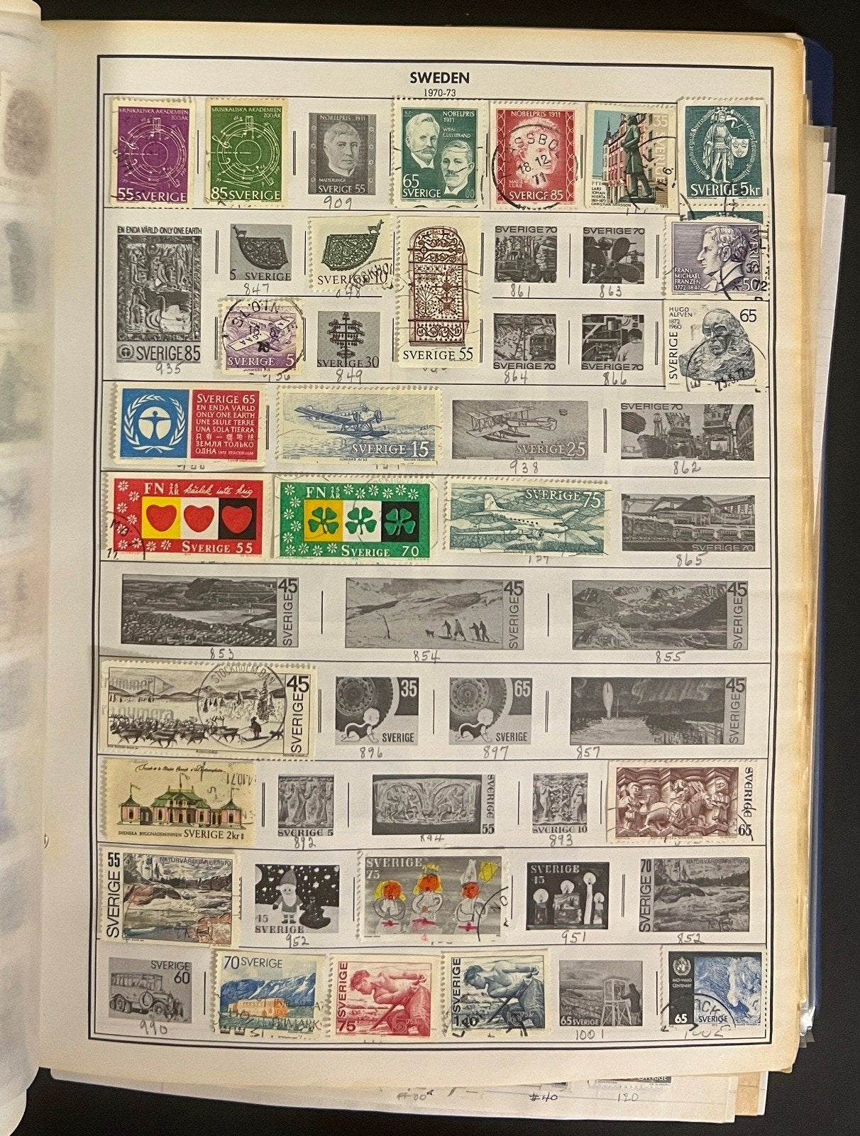 Sweden & Switzerland Stamp Collection Harris Album Thousands Used Stamps  ZAYIX